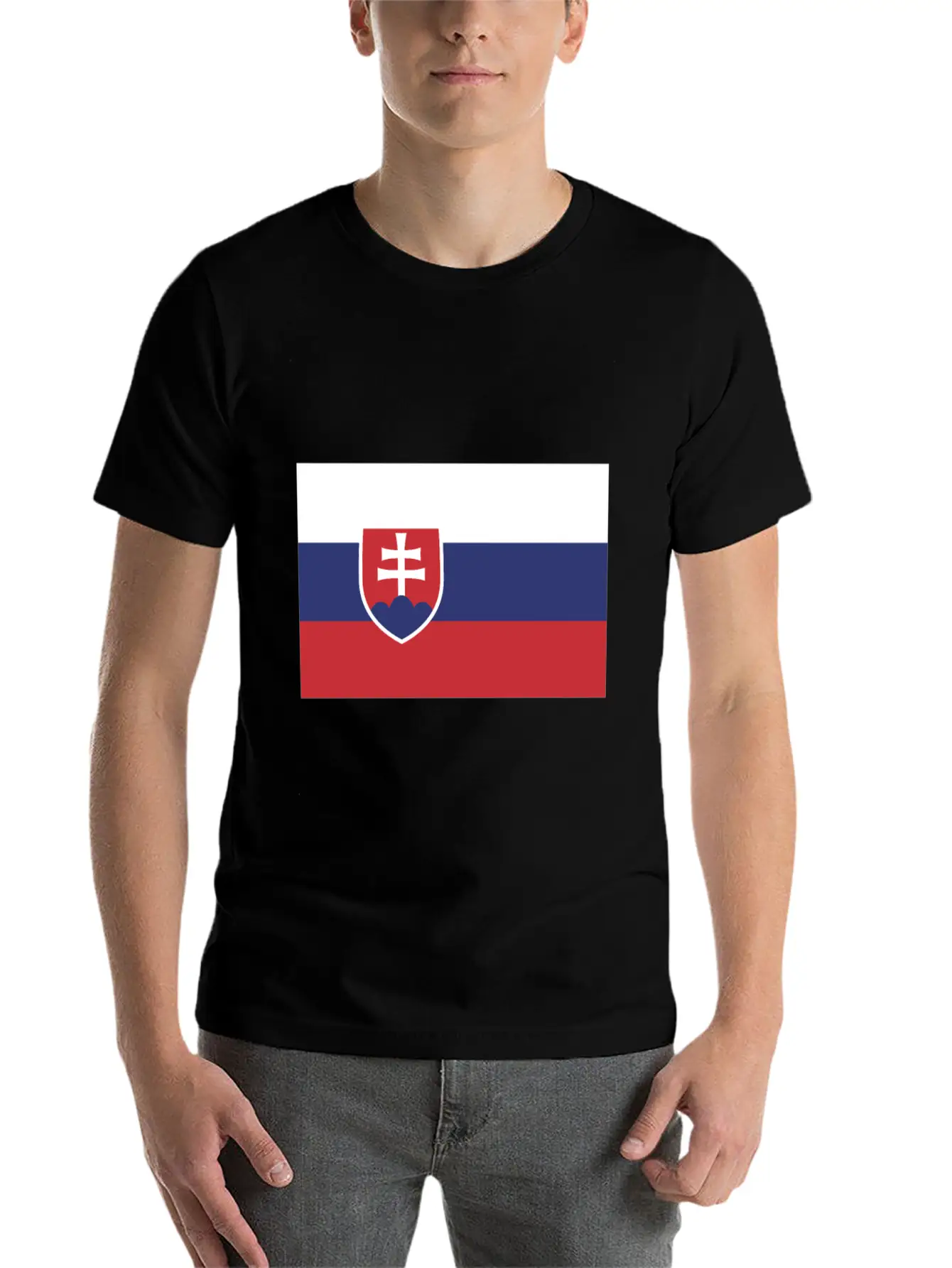 Flag Of Slovakia, Slovakias Flag, Slovakia Flag Essential Unisex Summer Tee – Soft Cotton Casual Fit