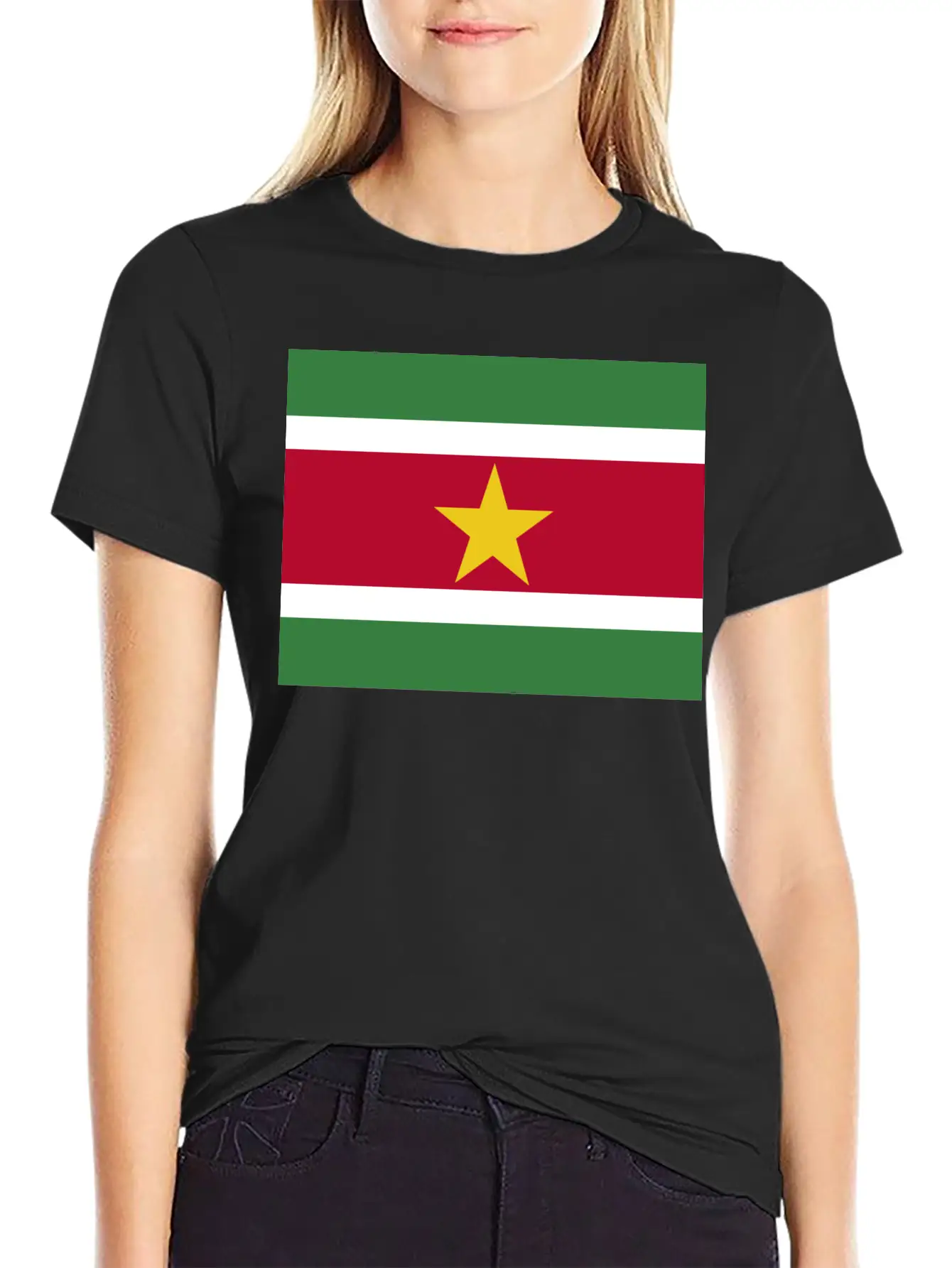 Flag Of Suriname (sr) Basic Graphic T-Shirt – Daily Comfort In Soft Cotton