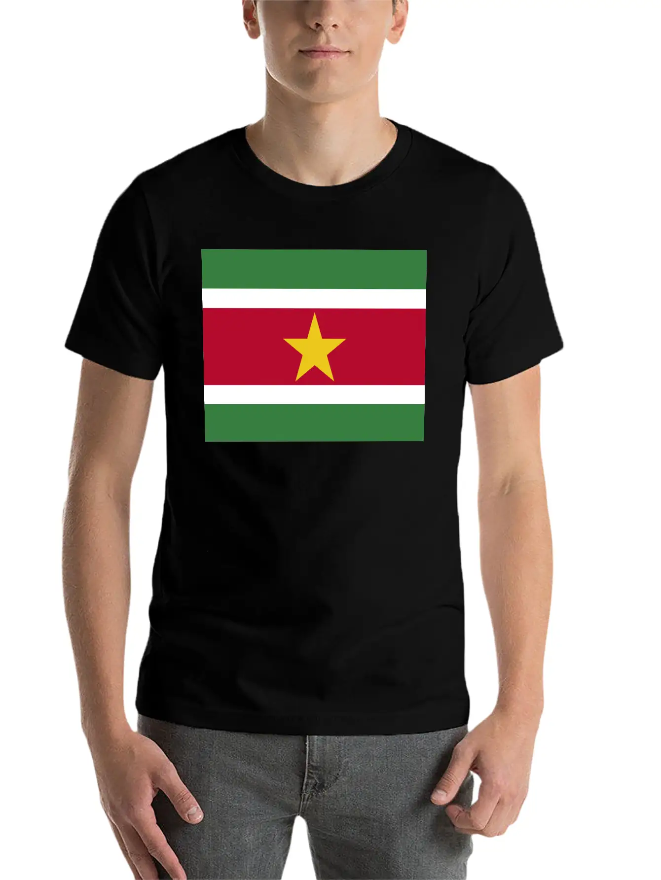 Flag Of Suriname (sr) Basic Graphic T-Shirt – Daily Comfort In Soft Cotton
