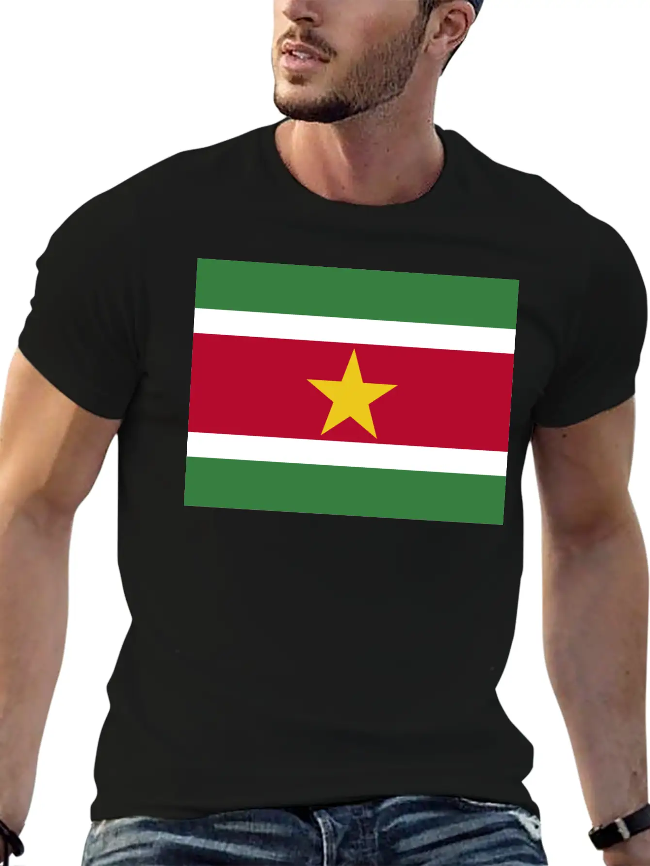 Flag Of Suriname (sr) Basic Graphic T-Shirt – Daily Comfort In Soft Cotton