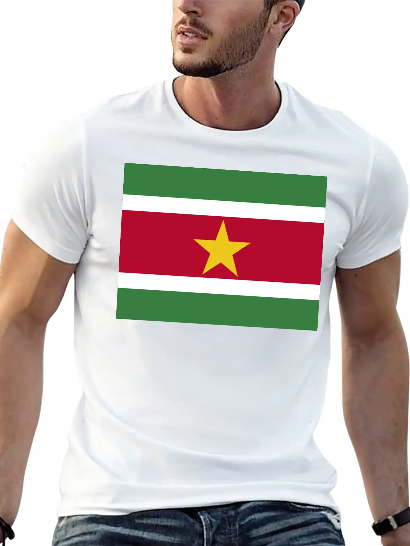 Flag Of Suriname (sr) Basic Graphic T-Shirt – Daily Comfort In Soft Cotton