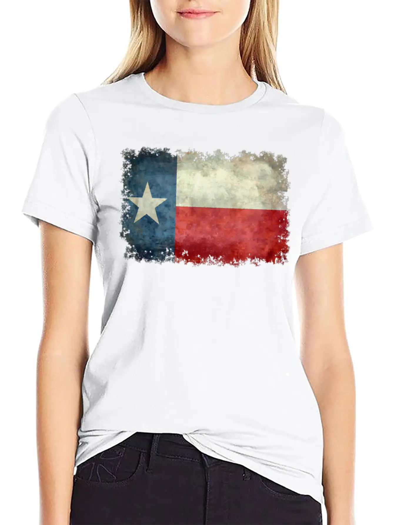 Flag Of Texas In Vintage Stylish Everyday T-Shirt – Unisex Basic Cotton Tee