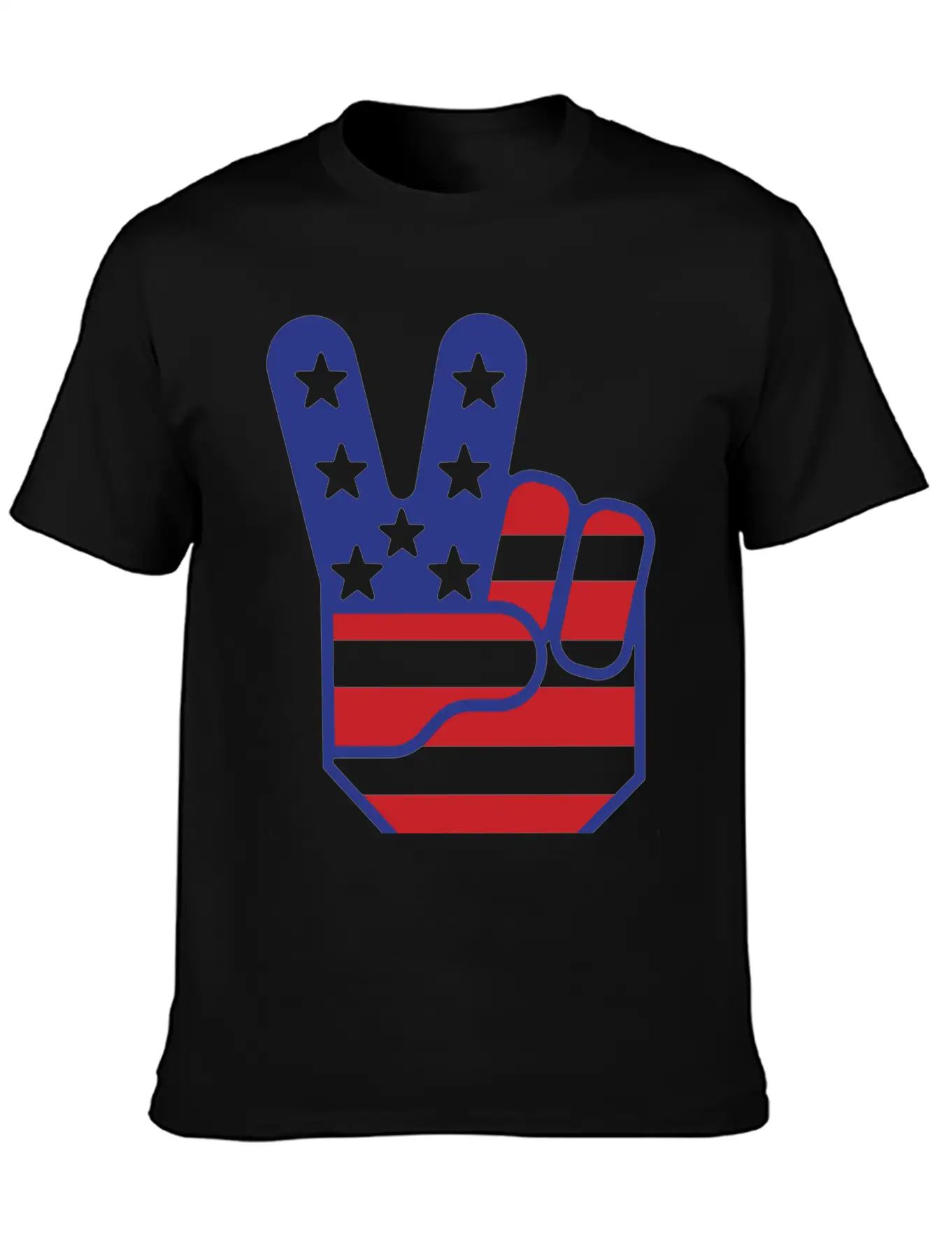 Flag Peace Sign Stylish Everyday T-Shirt – Unisex Basic Cotton Tee