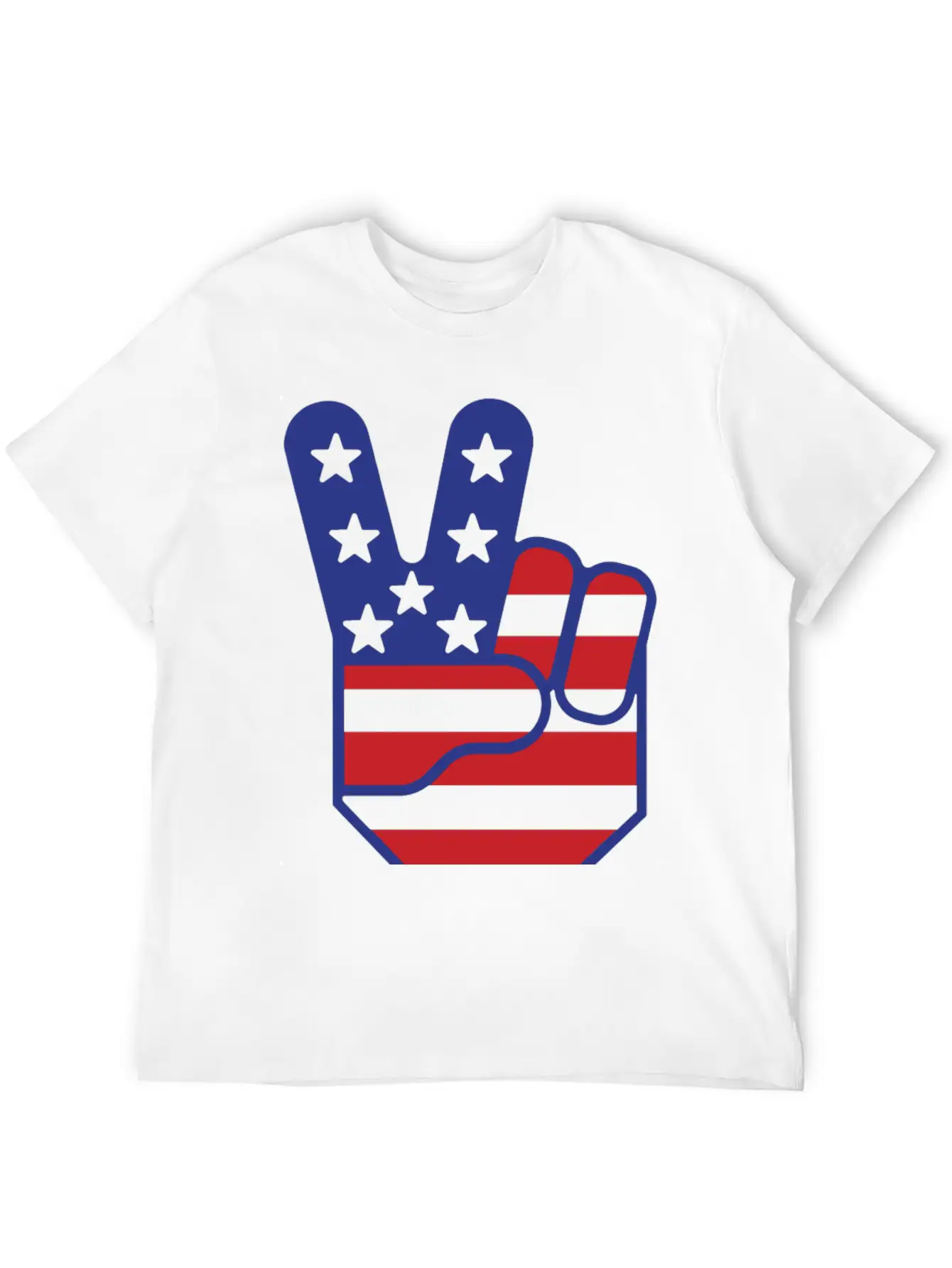 Flag Peace Sign Stylish Everyday T-Shirt – Unisex Basic Cotton Tee