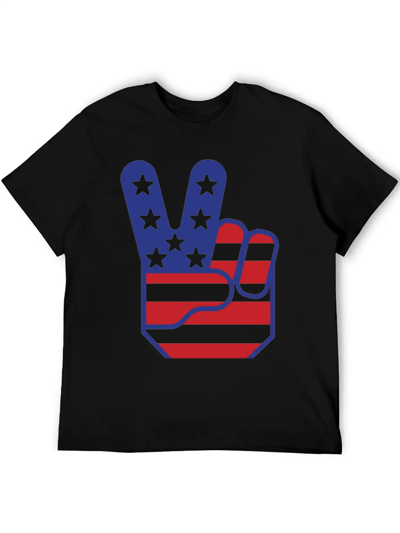 Flag Peace Sign Stylish Everyday T-Shirt – Unisex Basic Cotton Tee