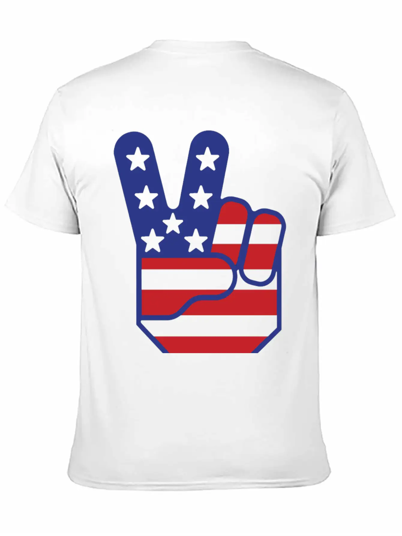 Flag Peace Sign Stylish Everyday T-Shirt – Unisex Basic Cotton Tee