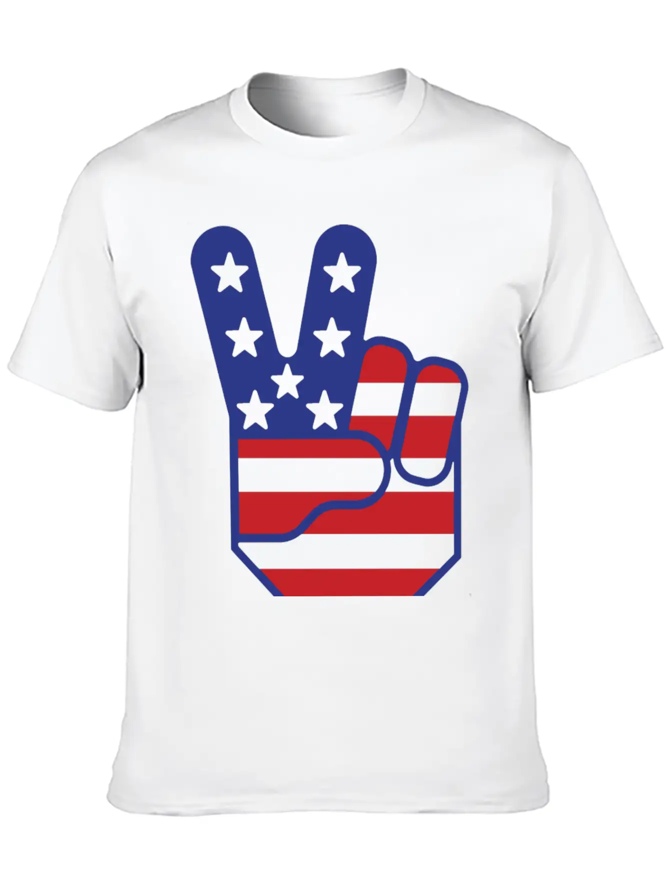 Flag Peace Sign Stylish Everyday T-Shirt – Unisex Basic Cotton Tee