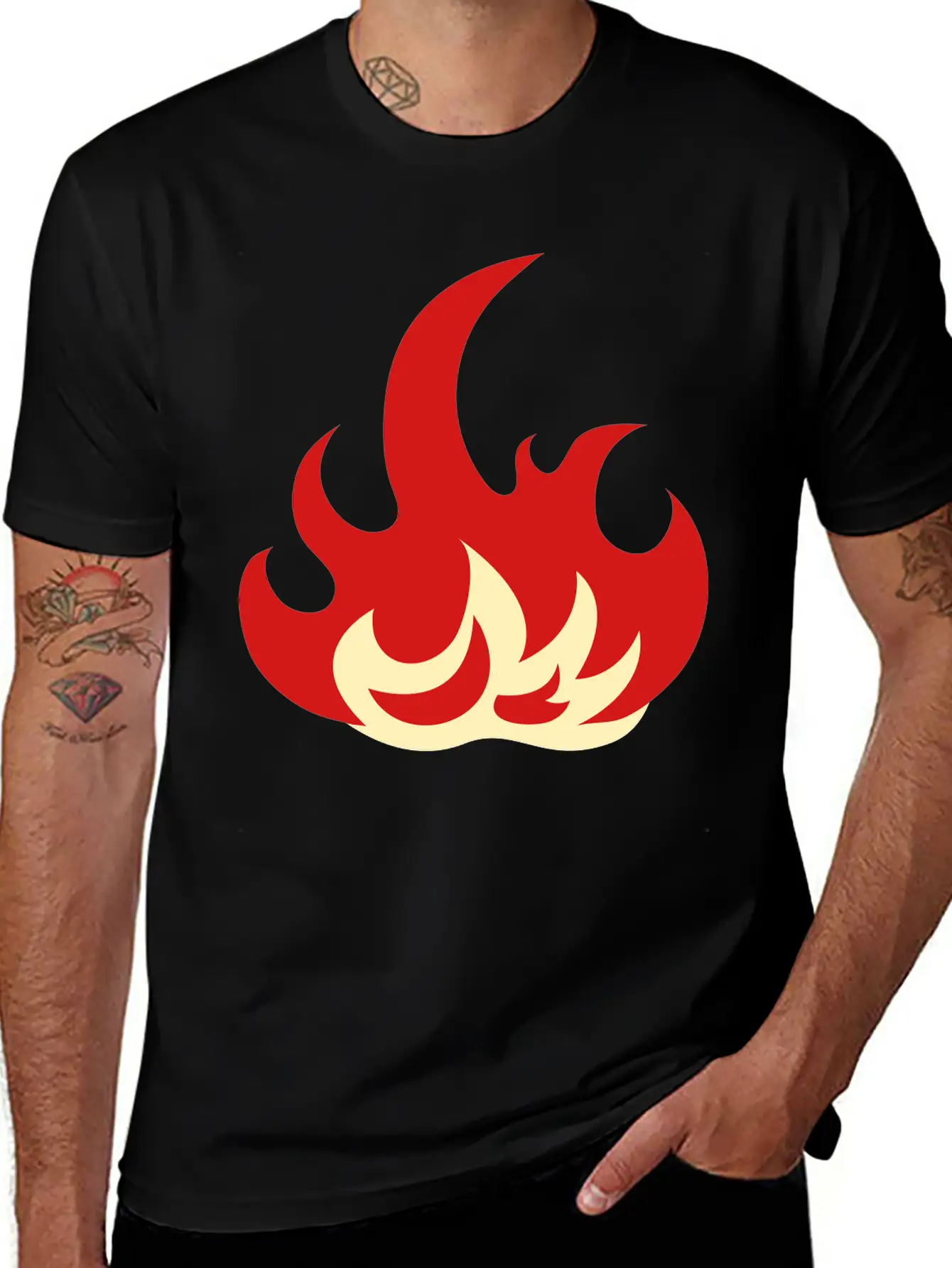 Flame Unisex Short Sleeve Soft Cotton T-Shirt – Casual Everyday Wear