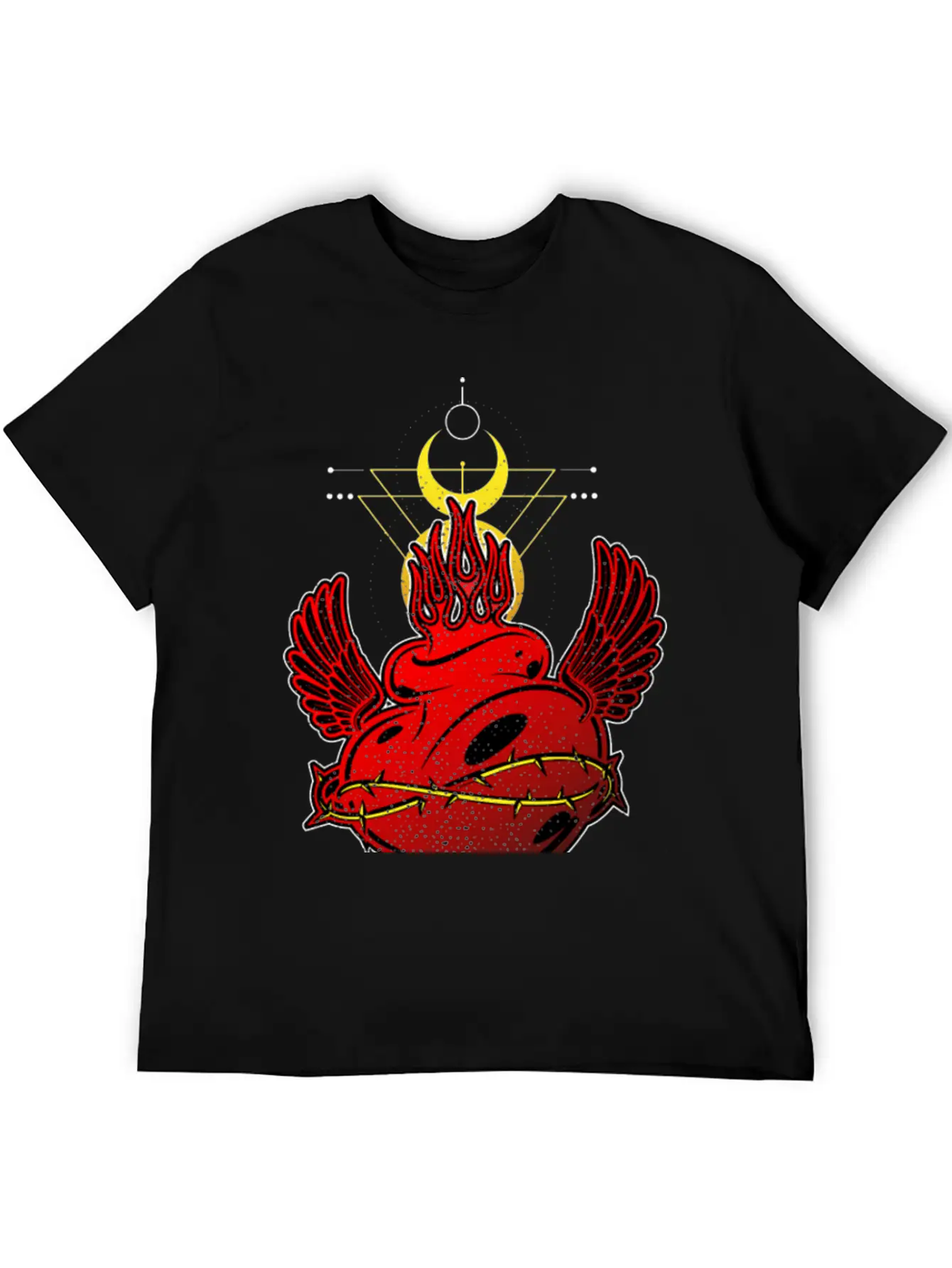 Flames Heart Tribal Tattoo Street Style Timeless Short Sleeve Tee – Comfy And Minimalist Design