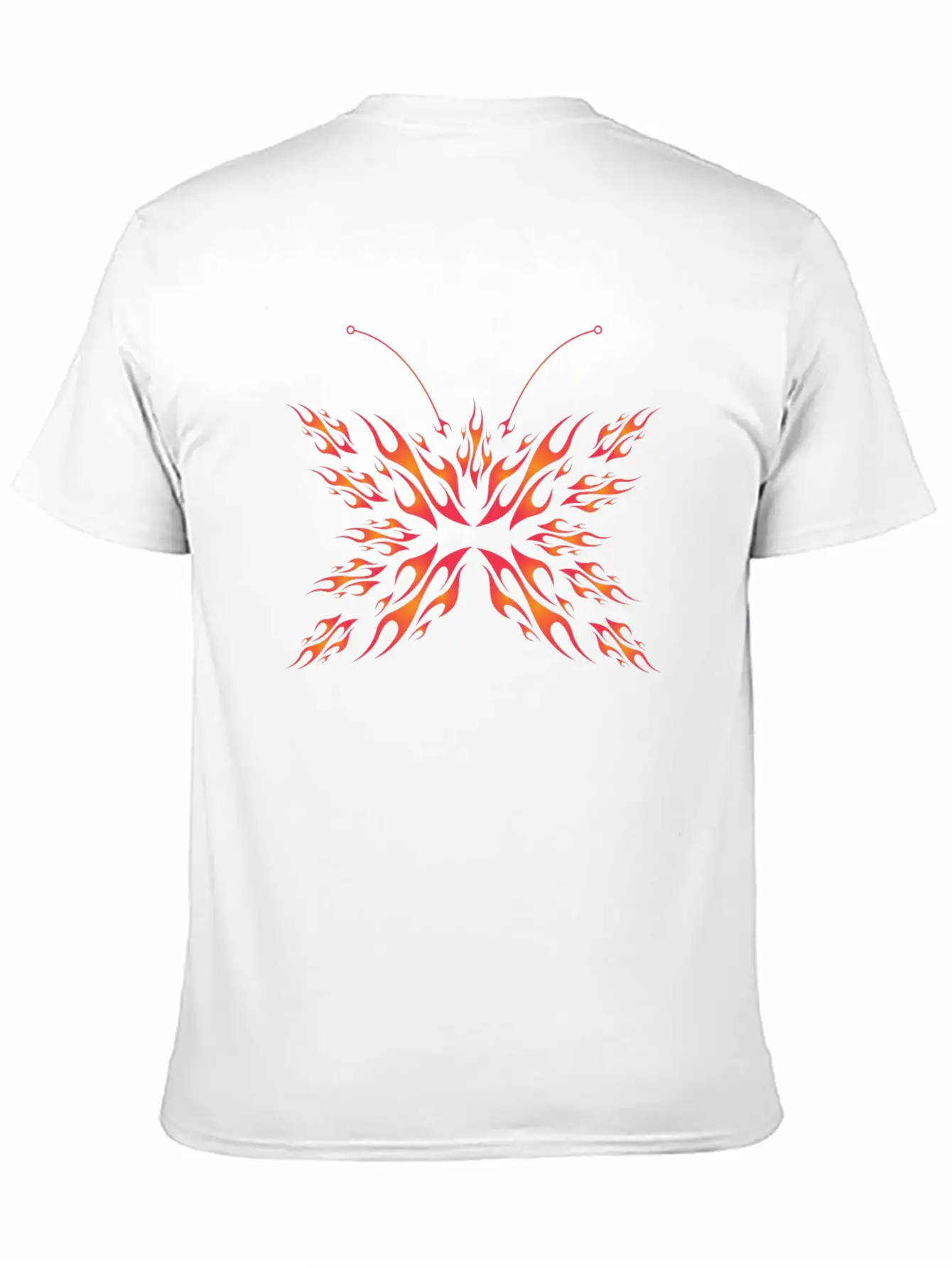 Flaming Butterfly Unisex Short Sleeve Soft Cotton T-Shirt – Casual Everyday Wear