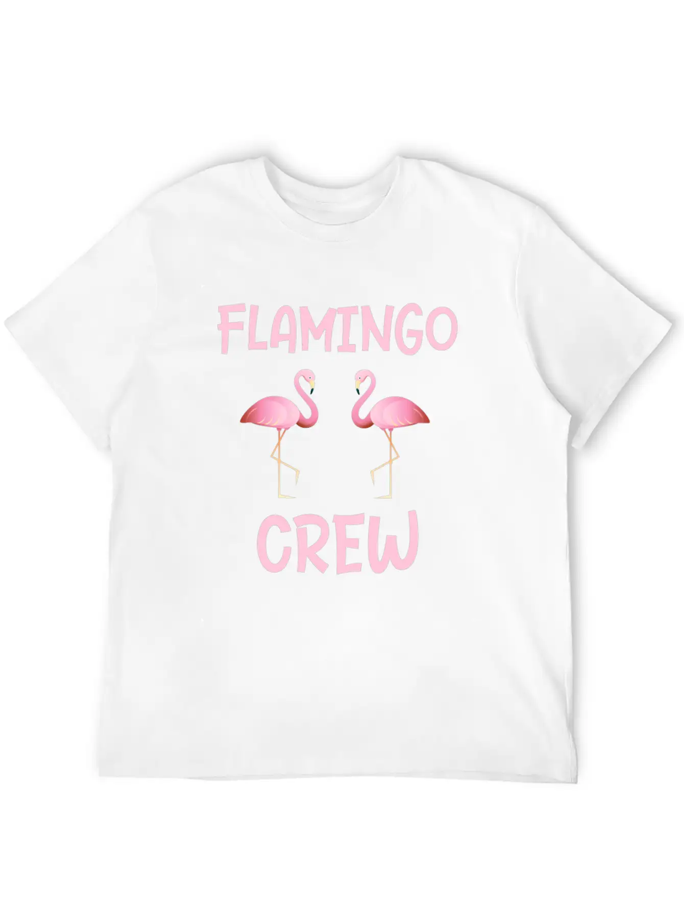 Flamingo Crew As A Gift Flamingos Gifts Unisex Short Sleeve Soft Cotton T-Shirt – Casual Everyday Wear