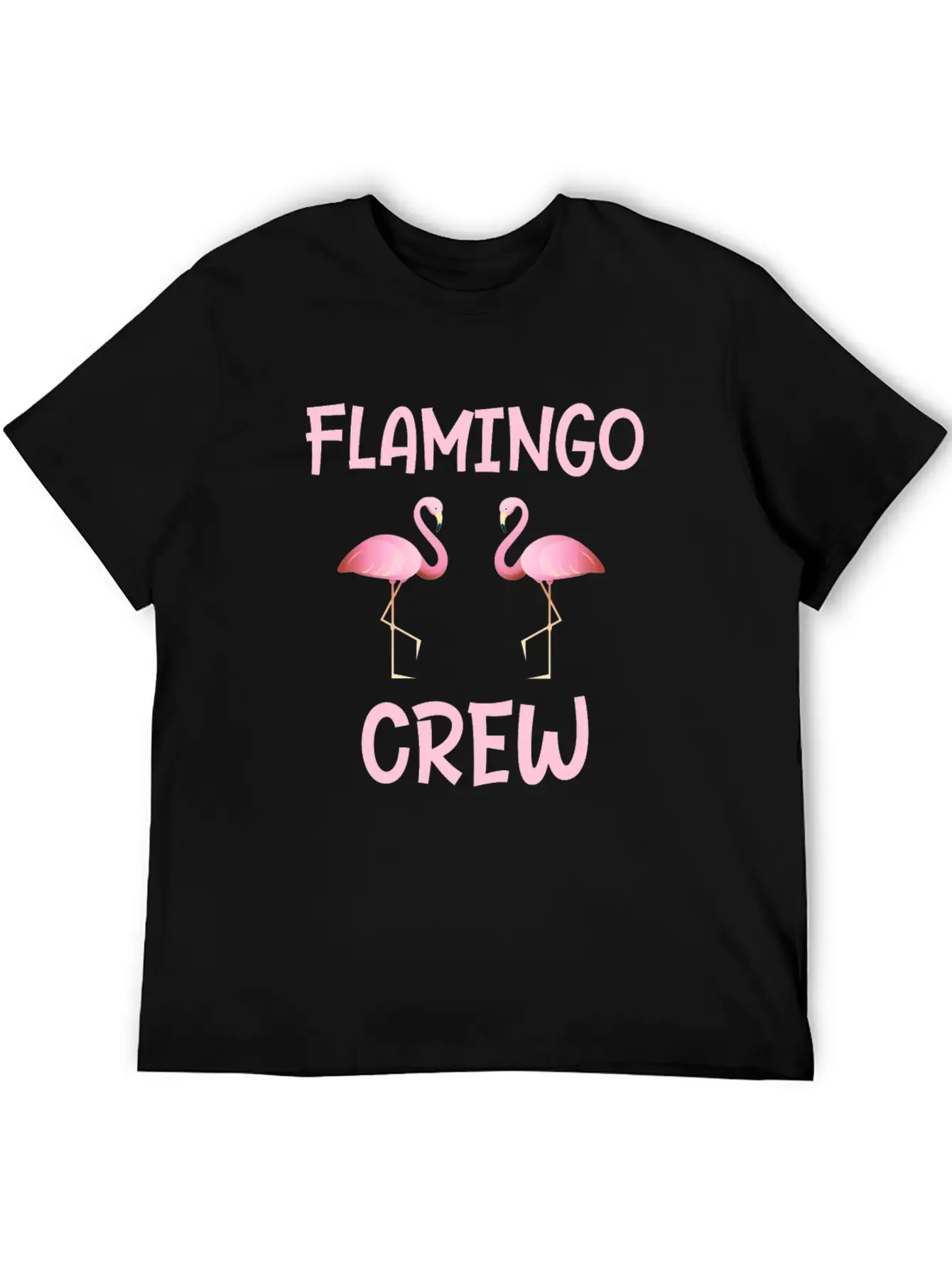 Flamingo Crew As A Gift Flamingos Gifts Unisex Short Sleeve Soft Cotton T-Shirt – Casual Everyday Wear