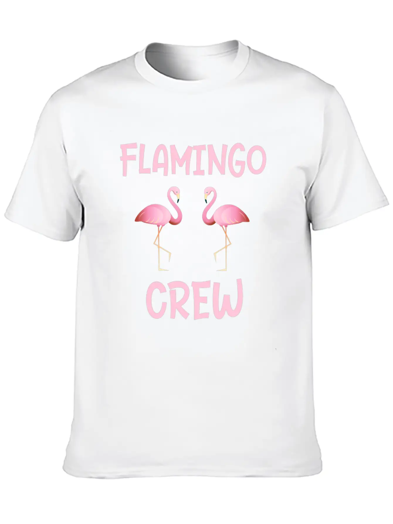 Flamingo Crew As A Gift Flamingos Gifts Unisex Short Sleeve Soft Cotton T-Shirt – Casual Everyday Wear
