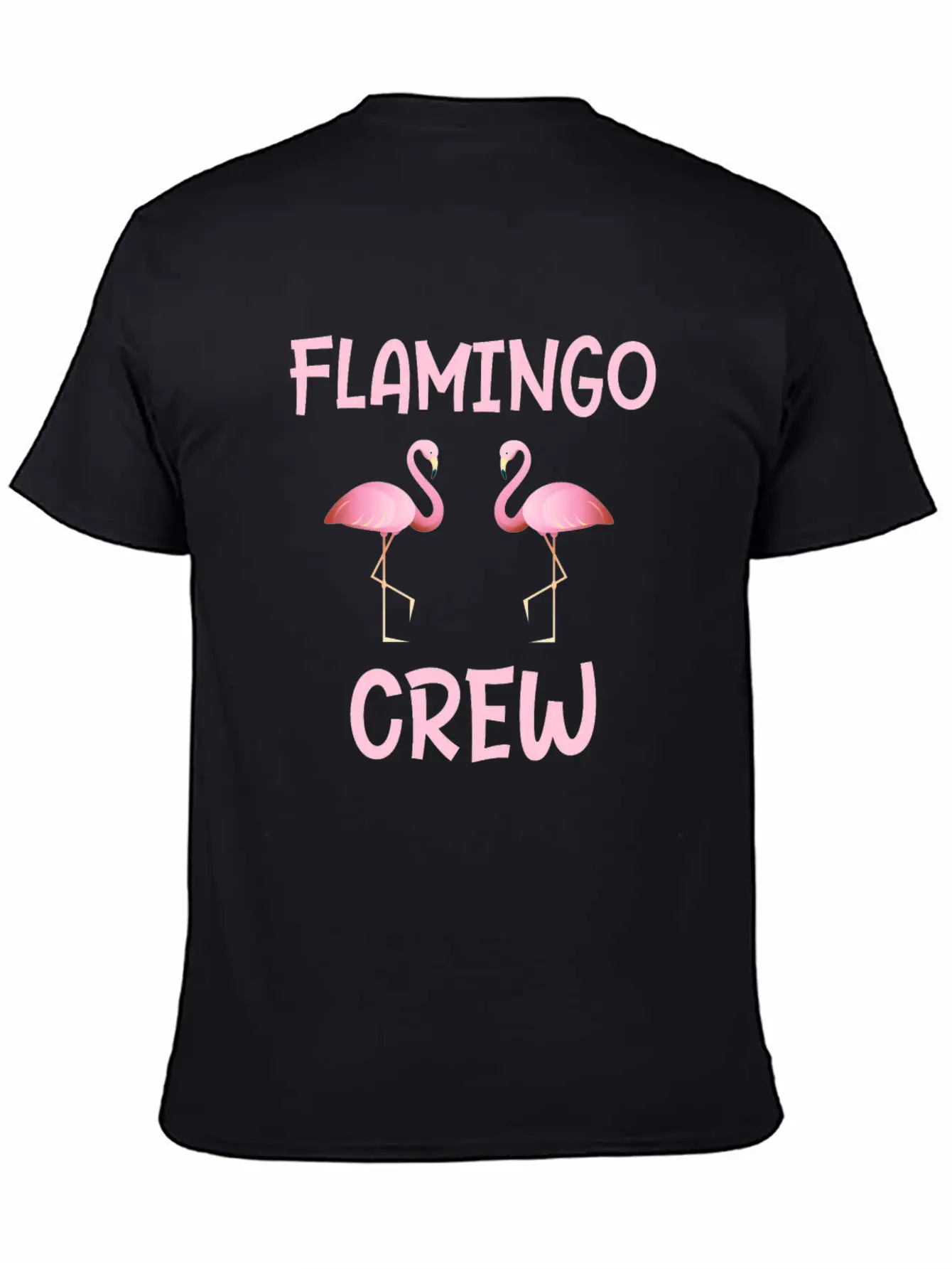 Flamingo Crew As A Gift Flamingos Gifts Unisex Short Sleeve Soft Cotton T-Shirt – Casual Everyday Wear