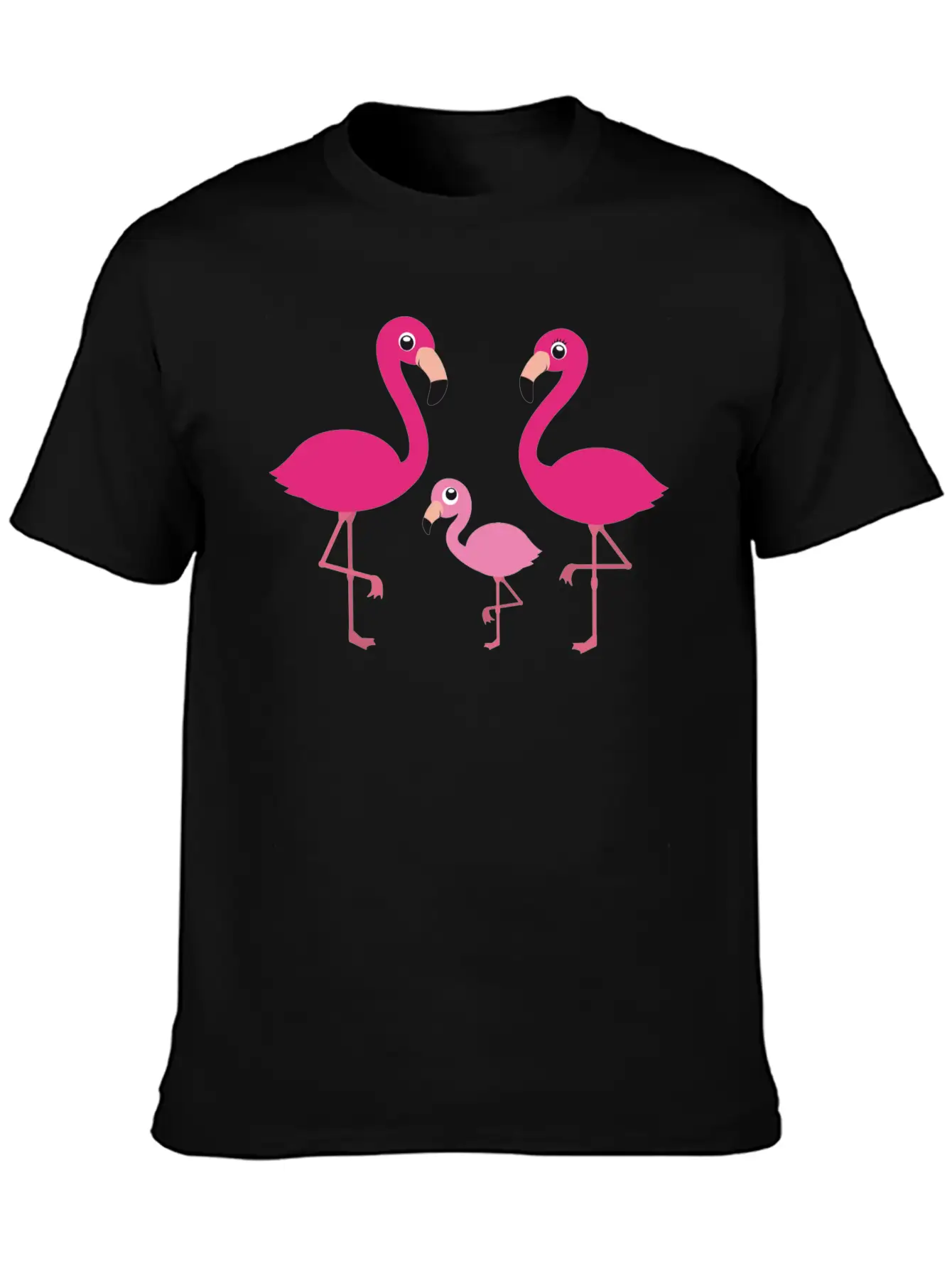Flamingo Family Stylish Everyday T-Shirt – Unisex Basic Cotton Tee