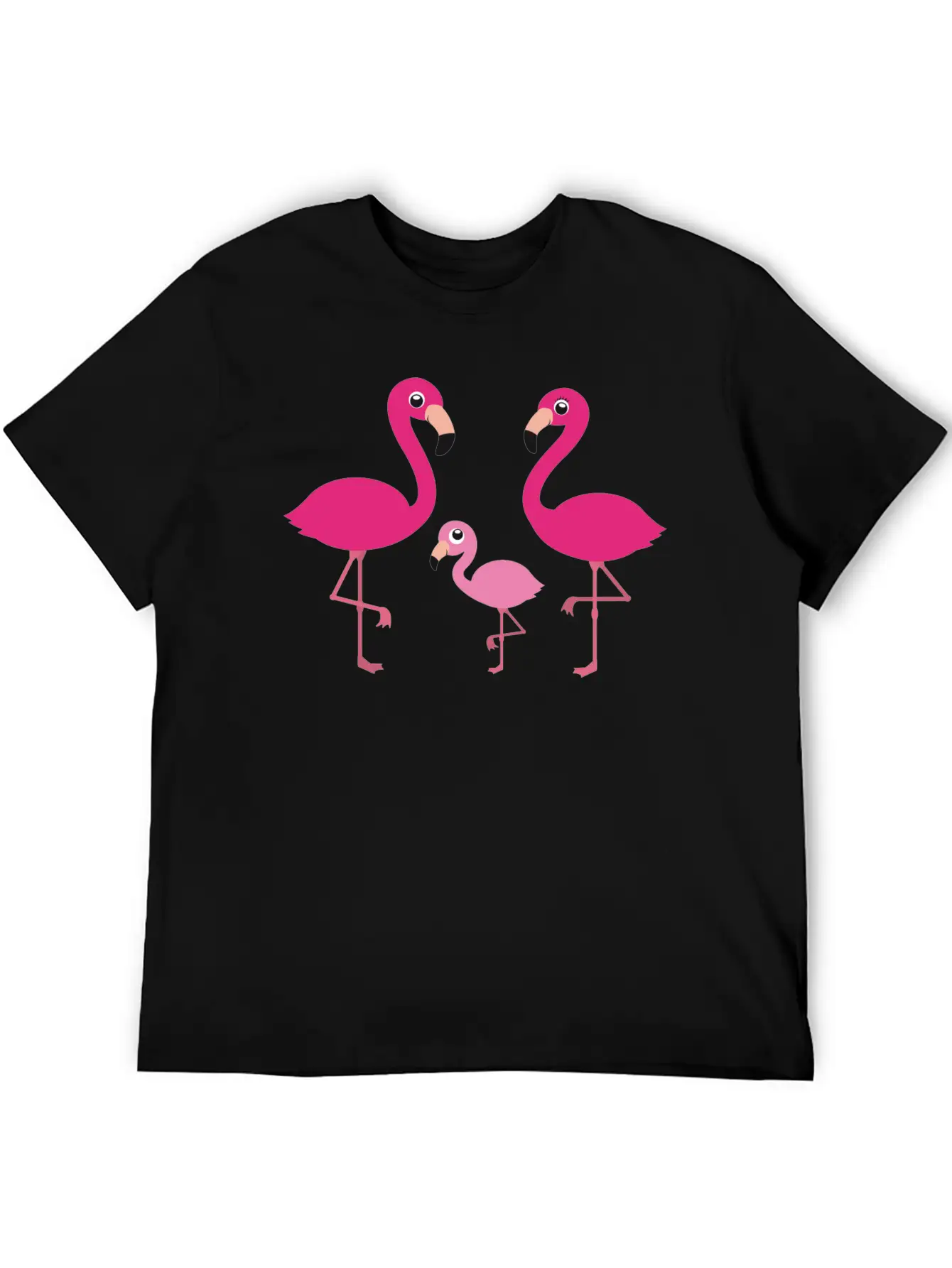 Flamingo Family Stylish Everyday T-Shirt – Unisex Basic Cotton Tee