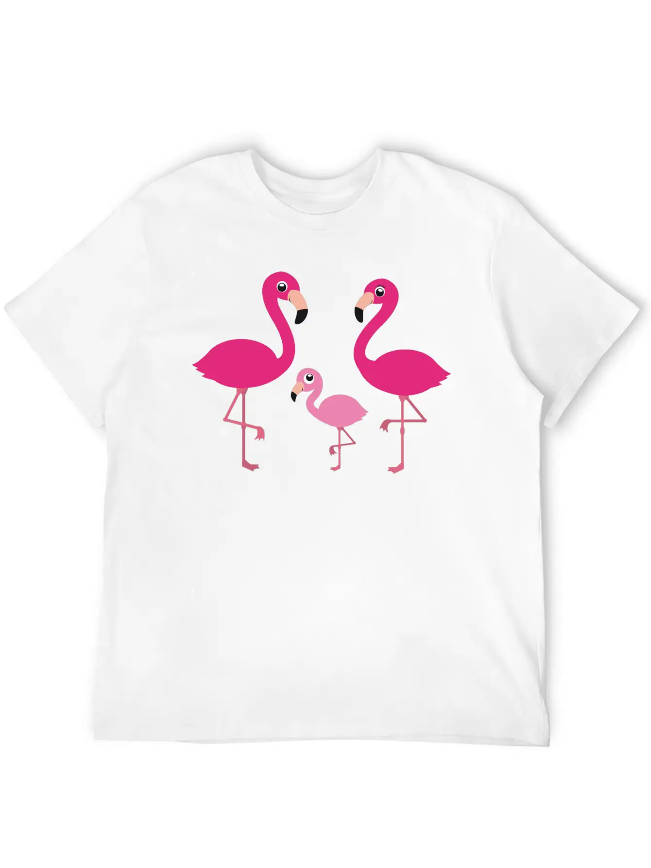 Flamingo Family Stylish Everyday T-Shirt – Unisex Basic Cotton Tee