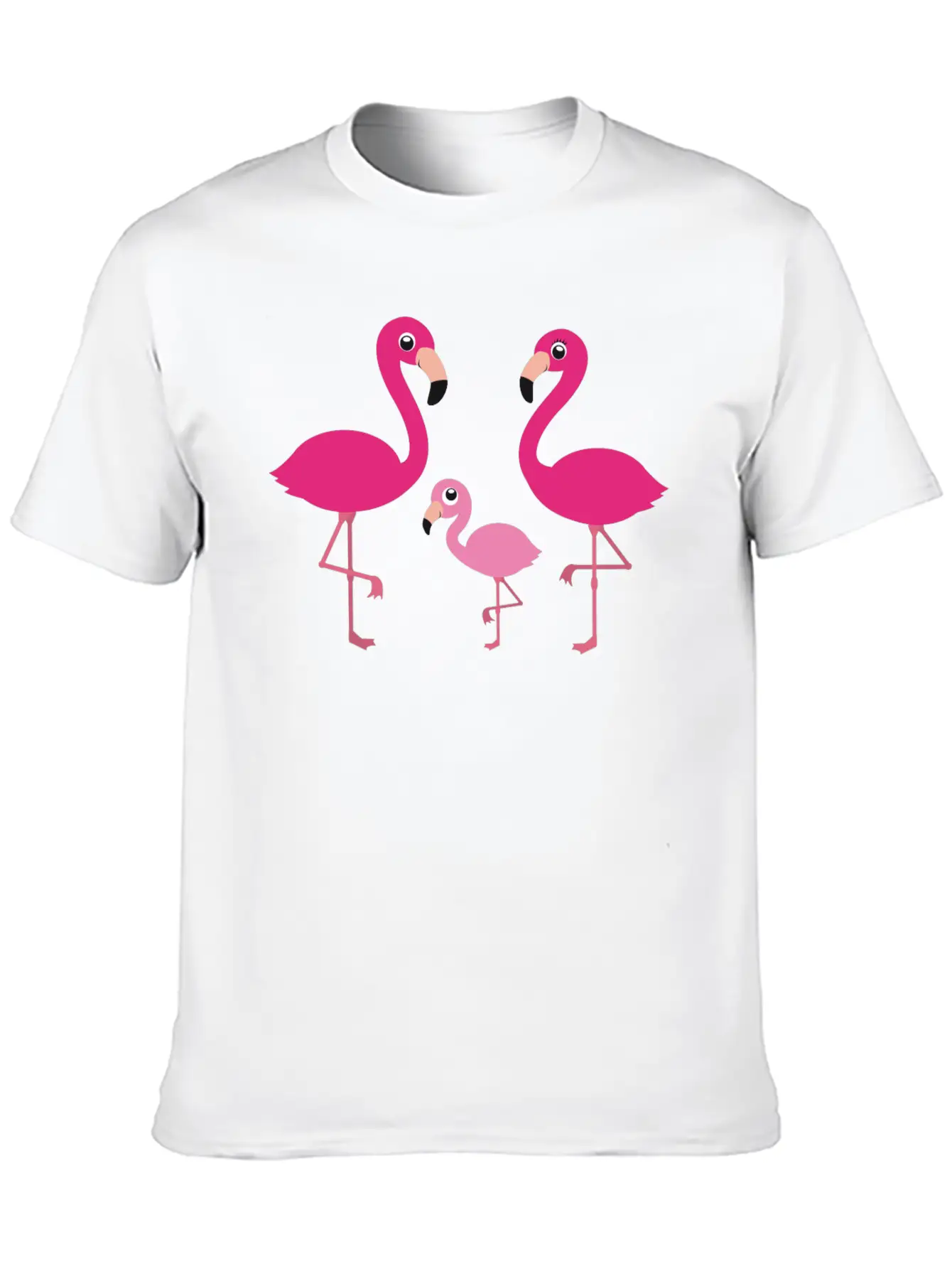Flamingo Family Stylish Everyday T-Shirt – Unisex Basic Cotton Tee