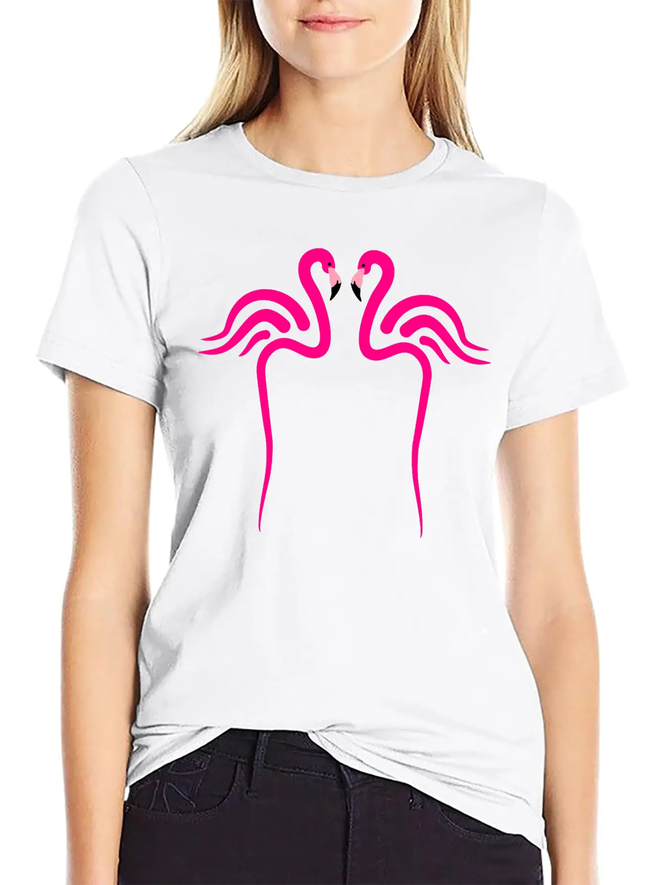 Flamingo, Flamingos - 3 Colors Unisex Short Sleeve Soft Cotton T-Shirt – Casual Everyday Wear