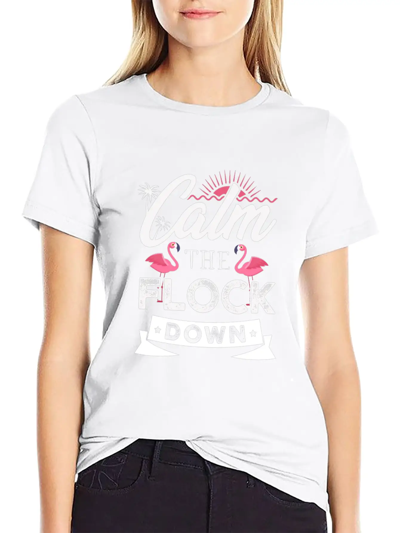 Flamingo Gifts For A Flamingo Fan Comfortable Minimalist Graphic Tee – Summer Style Essential