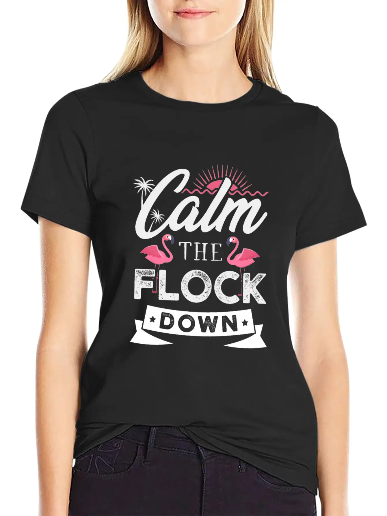 Flamingo Gifts For A Flamingo Fan Comfortable Minimalist Graphic Tee – Summer Style Essential