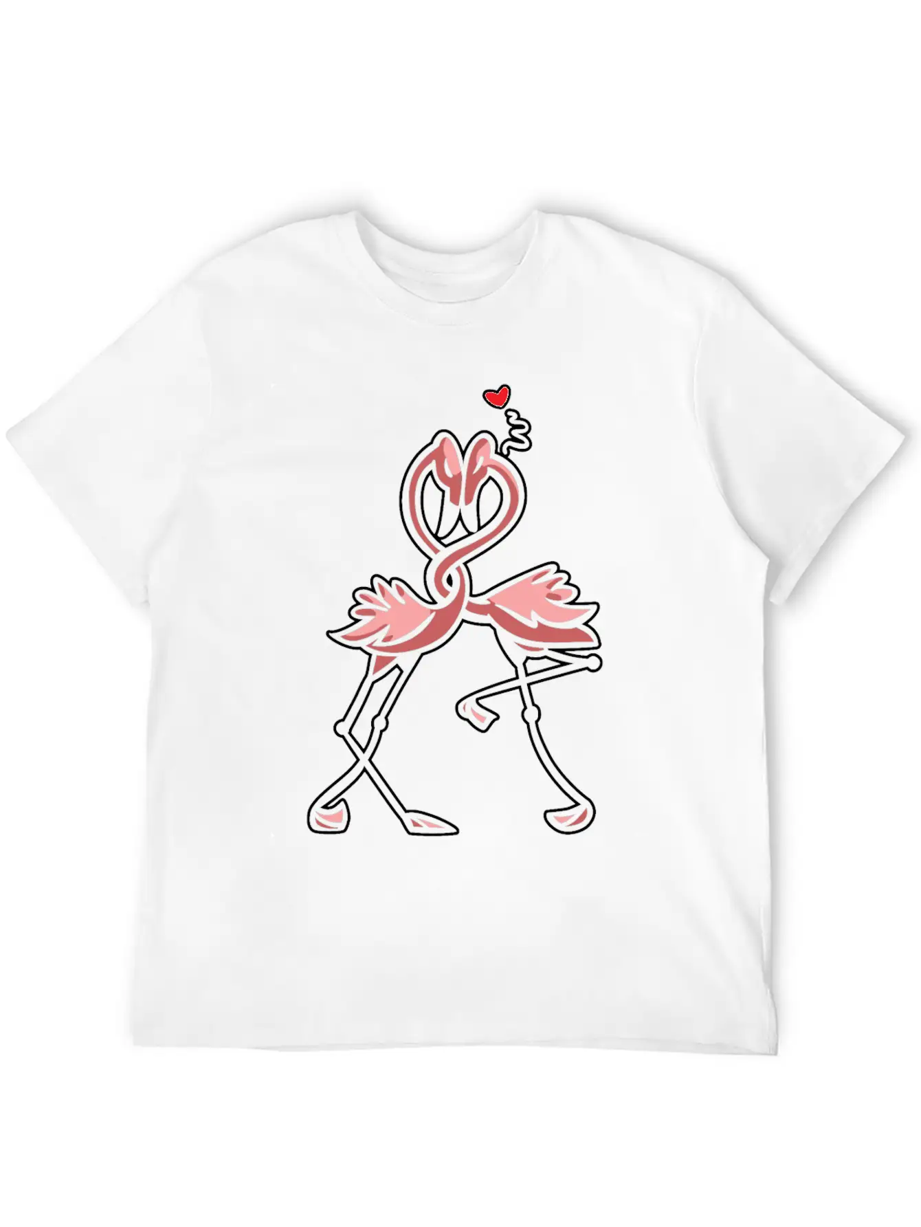 Flamingo Love Unisex Short Sleeve Soft Cotton T-Shirt – Casual Everyday Wear