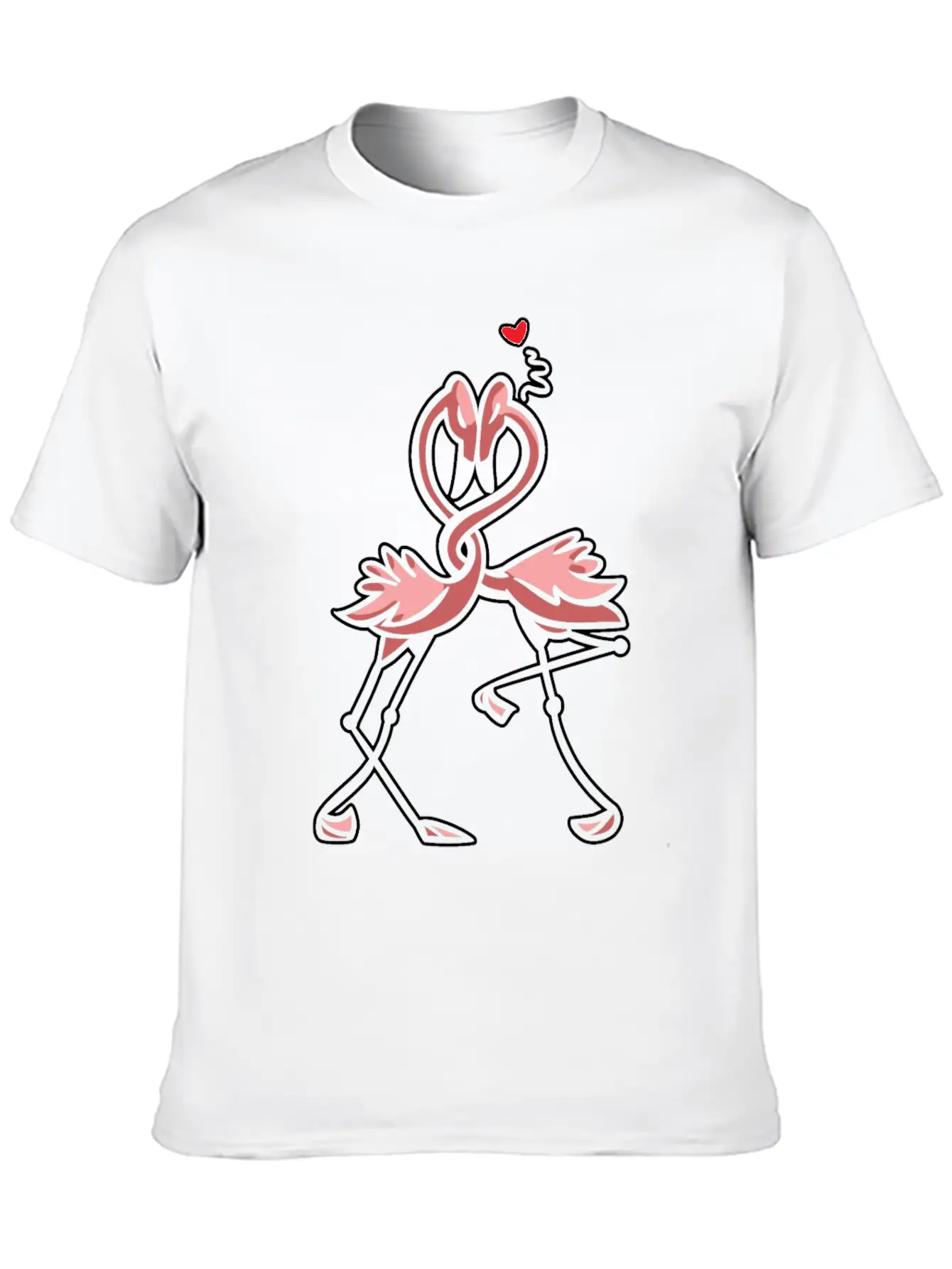 Flamingo Love Unisex Short Sleeve Soft Cotton T-Shirt – Casual Everyday Wear