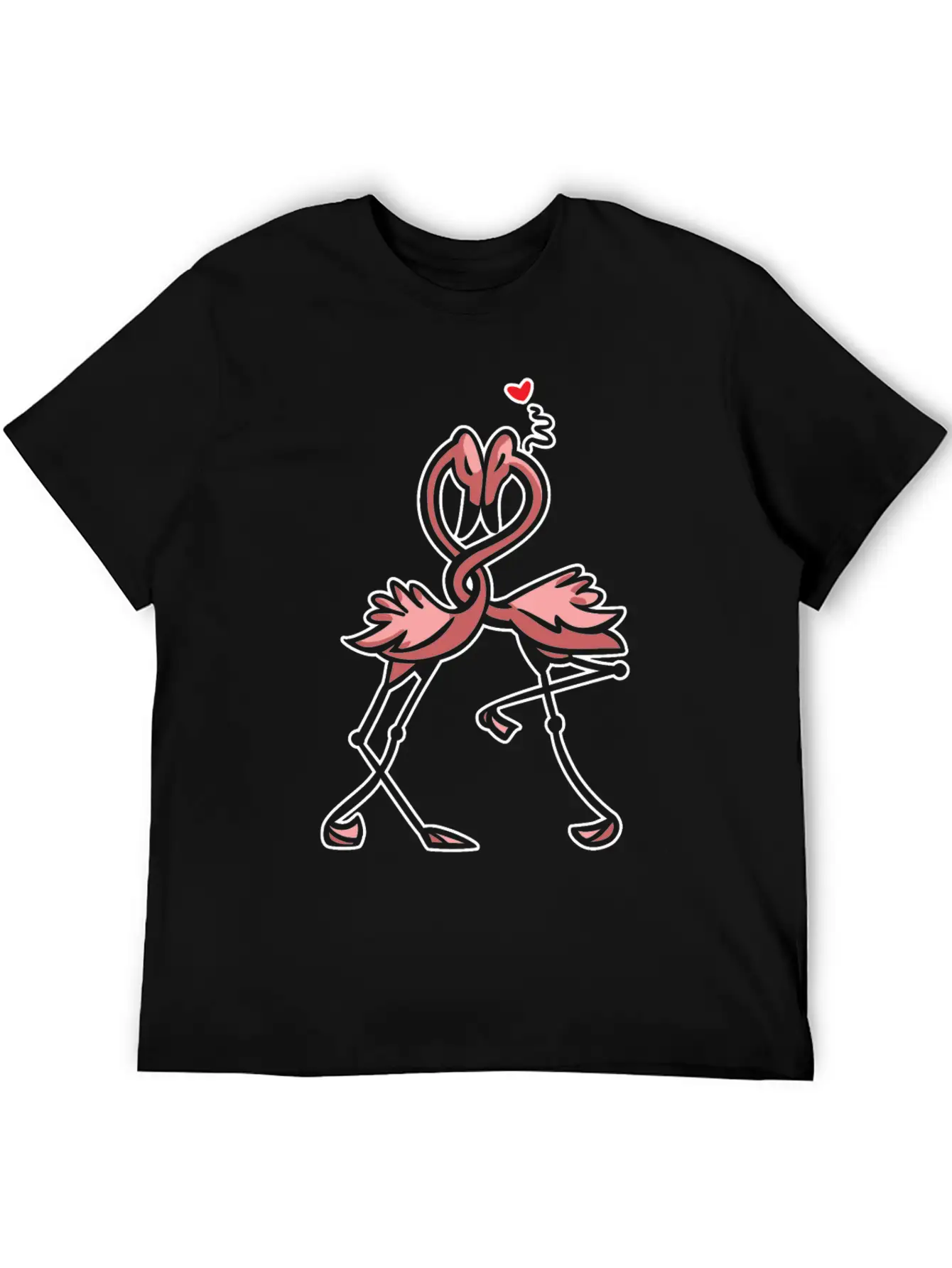 Flamingo Love Unisex Short Sleeve Soft Cotton T-Shirt – Casual Everyday Wear