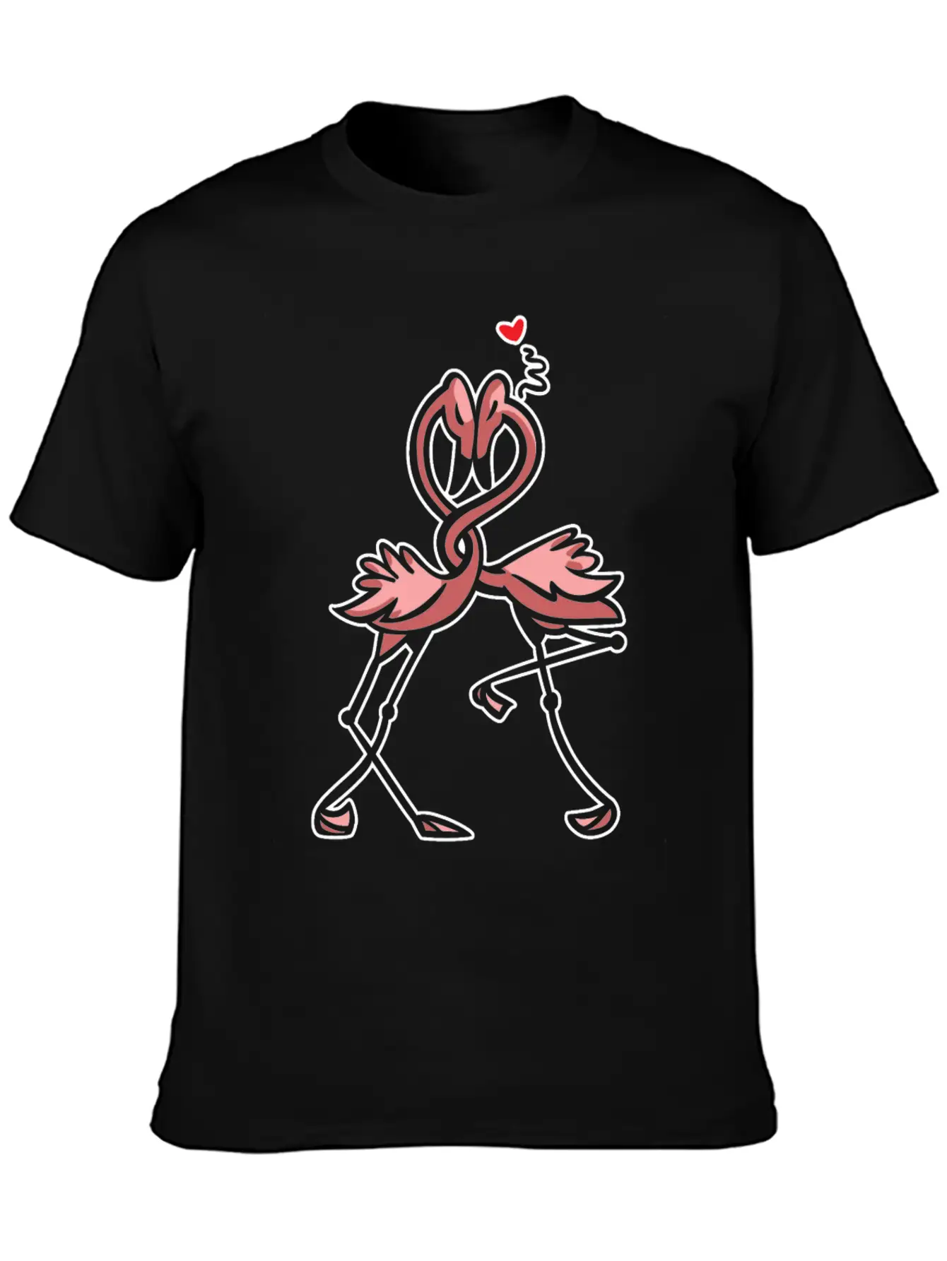 Flamingo Love Unisex Short Sleeve Soft Cotton T-Shirt – Casual Everyday Wear