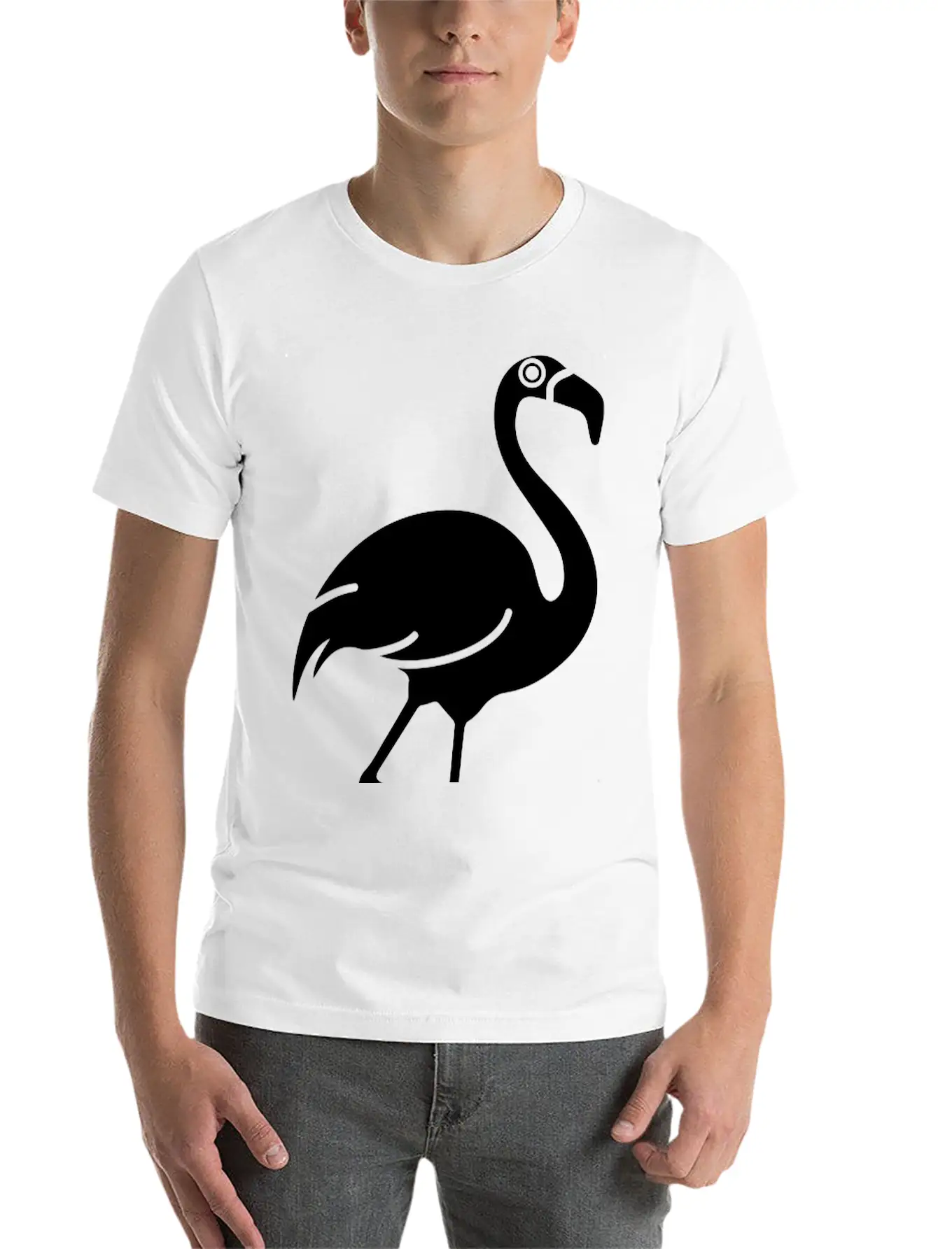 Flamingo Unisex Short Sleeve Soft Cotton T-Shirt – Casual Everyday Wear