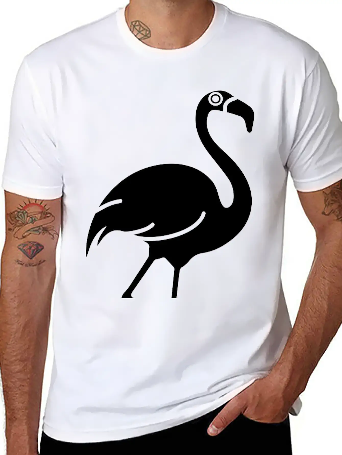 Flamingo Unisex Short Sleeve Soft Cotton T-Shirt – Casual Everyday Wear