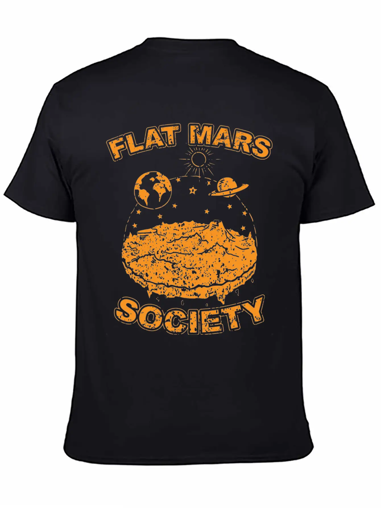 Flat Mar Socity Flat Earth Uivr SciFi S 2029 Unisex Short Sleeve Soft Cotton T-Shirt – Casual Everyday Wear