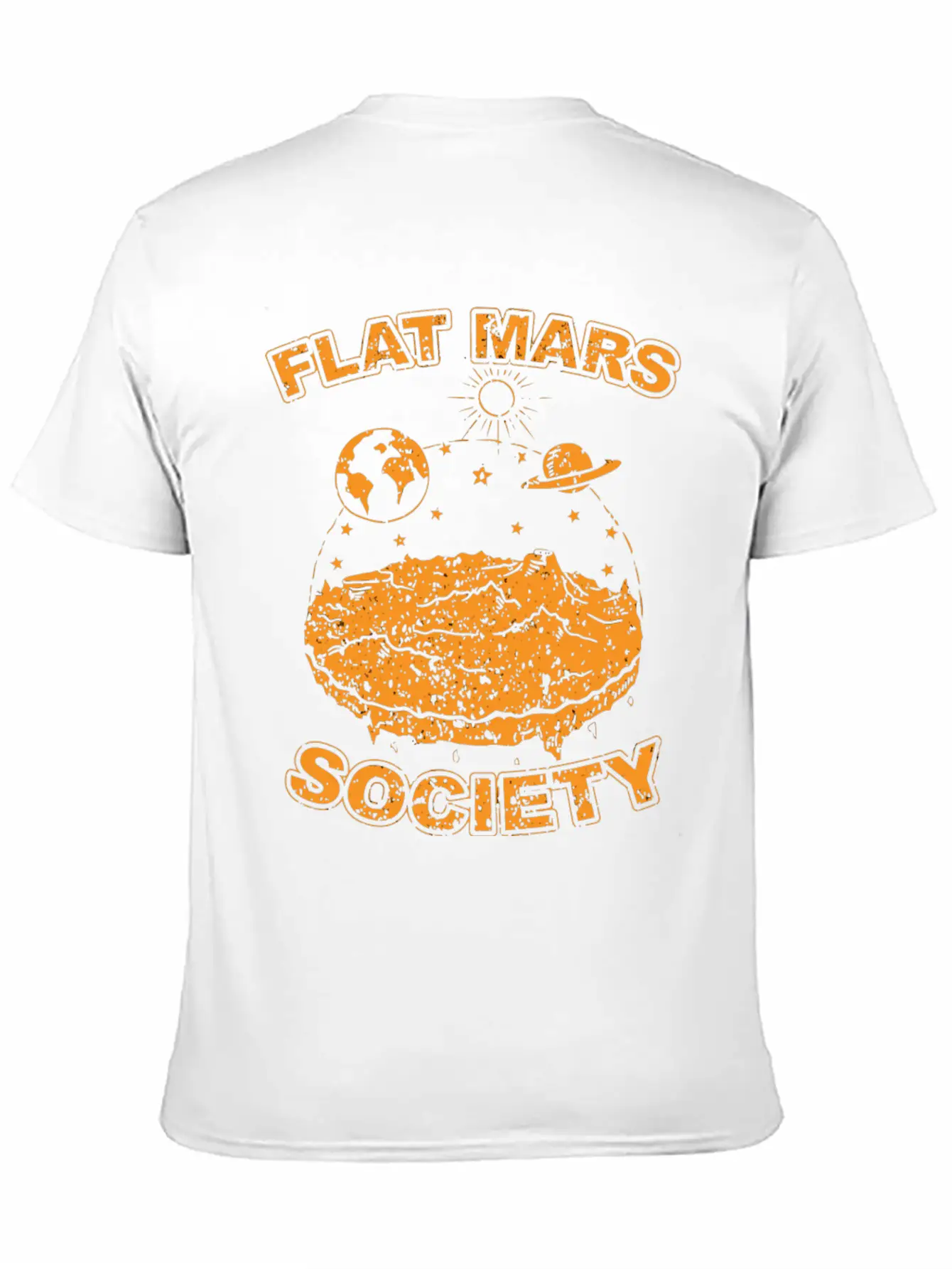 Flat Mar Socity Flat Earth Uivr SciFi S 2029 Unisex Short Sleeve Soft Cotton T-Shirt – Casual Everyday Wear