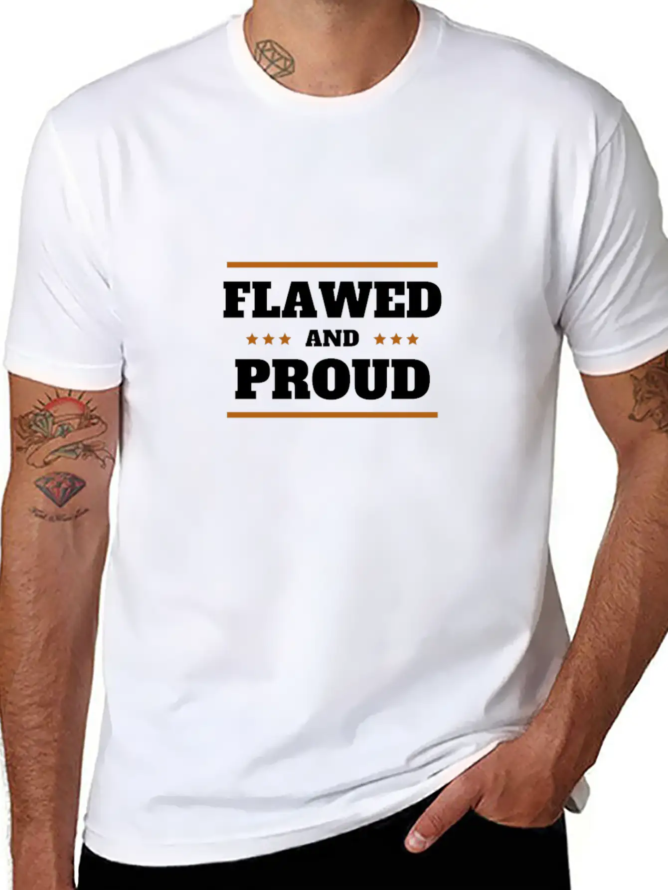 Flawed And Proud Unisex Casual T-Shirt – Clean Design For Daily Comfort