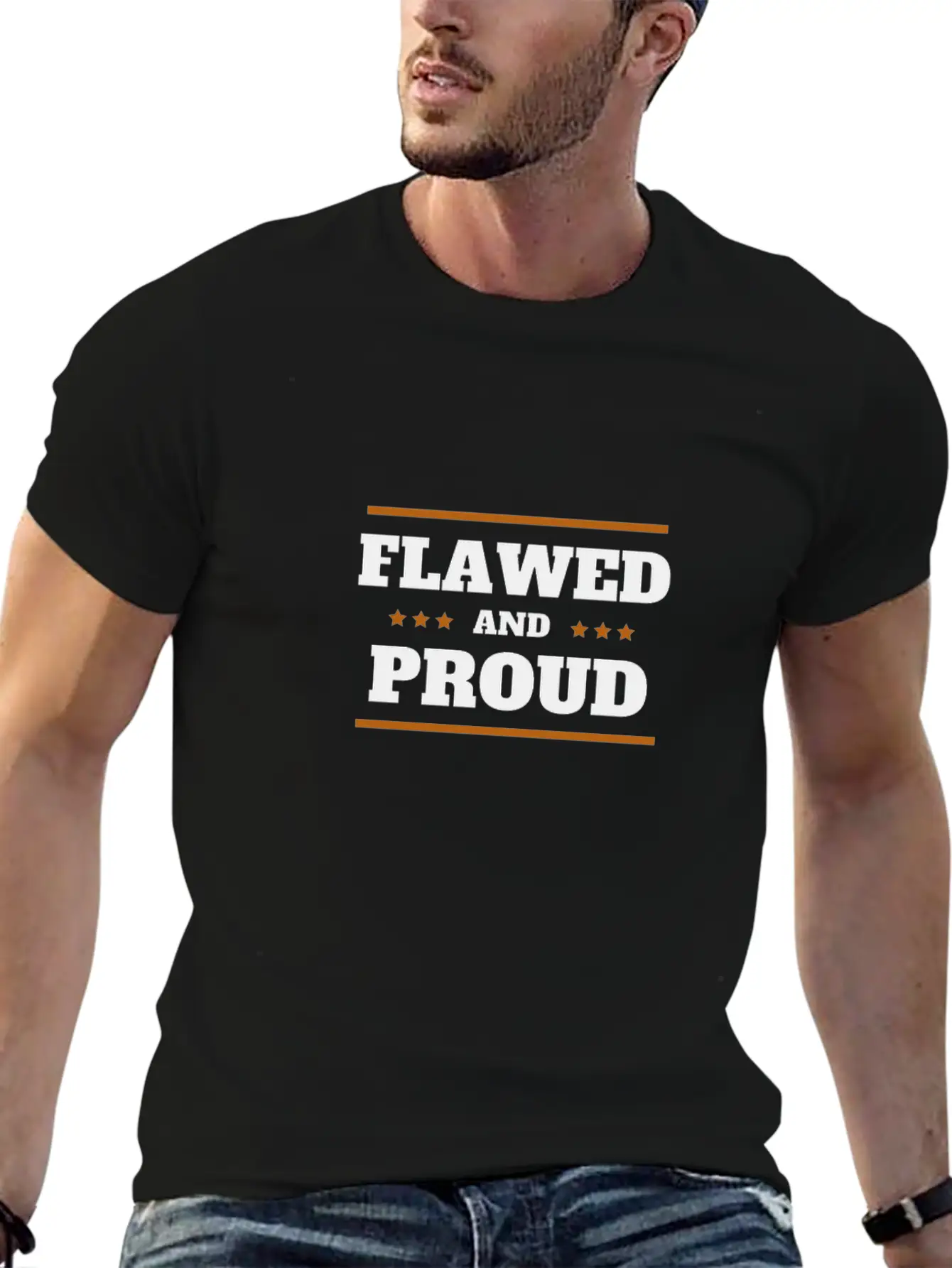 Flawed And Proud Unisex Casual T-Shirt – Clean Design For Daily Comfort