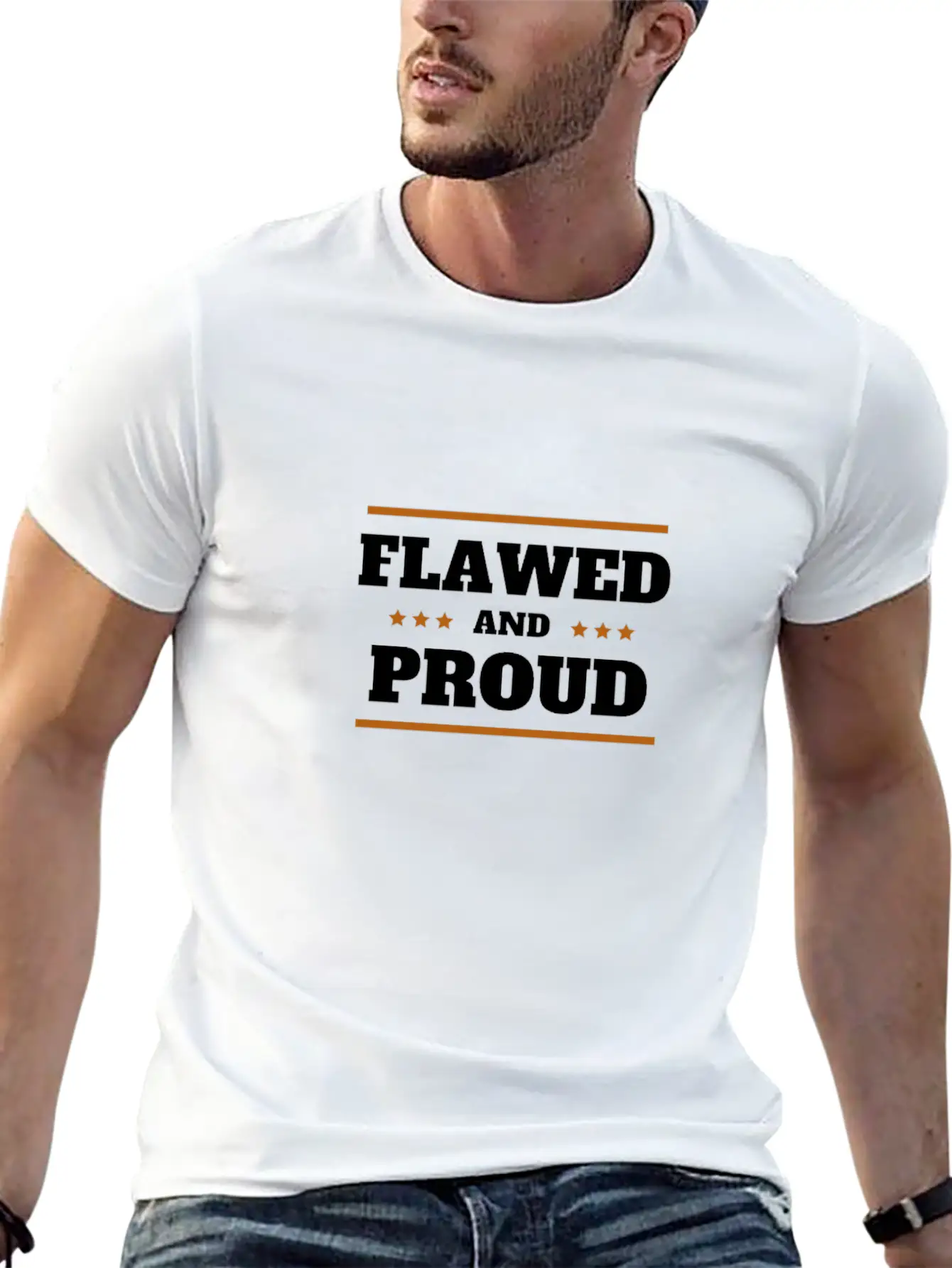 Flawed And Proud Unisex Casual T-Shirt – Clean Design For Daily Comfort