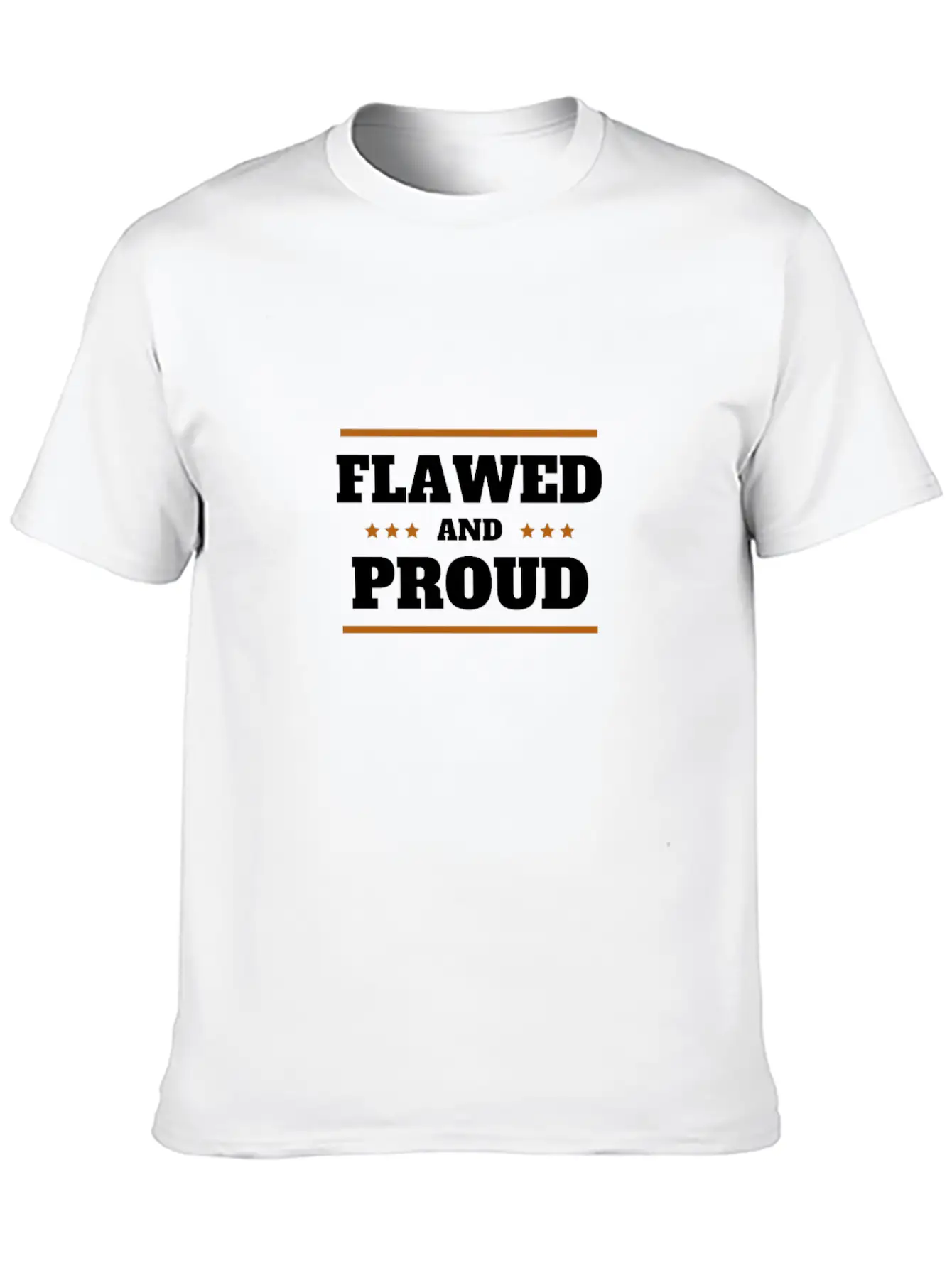 Flawed And Proud Unisex Casual T-Shirt – Clean Design For Daily Comfort