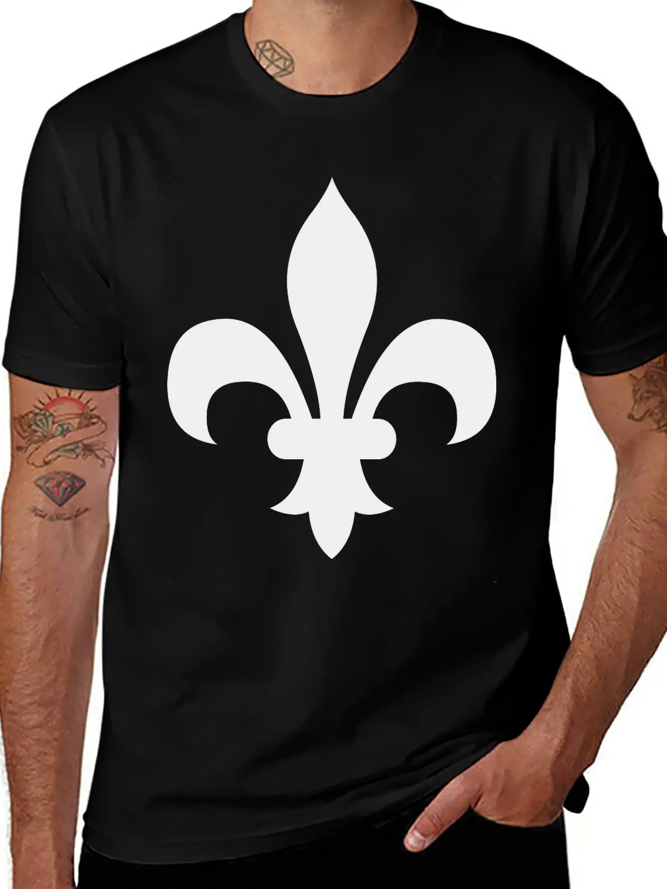Fleur De Lis Basic Graphic T-Shirt – Daily Comfort In Soft Cotton