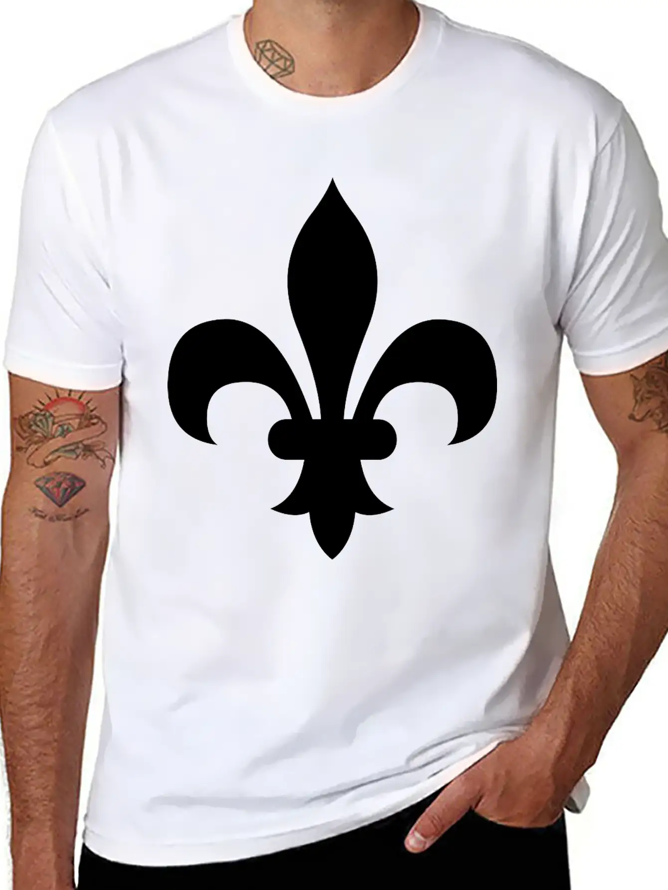 Fleur De Lis Basic Graphic T-Shirt – Daily Comfort In Soft Cotton