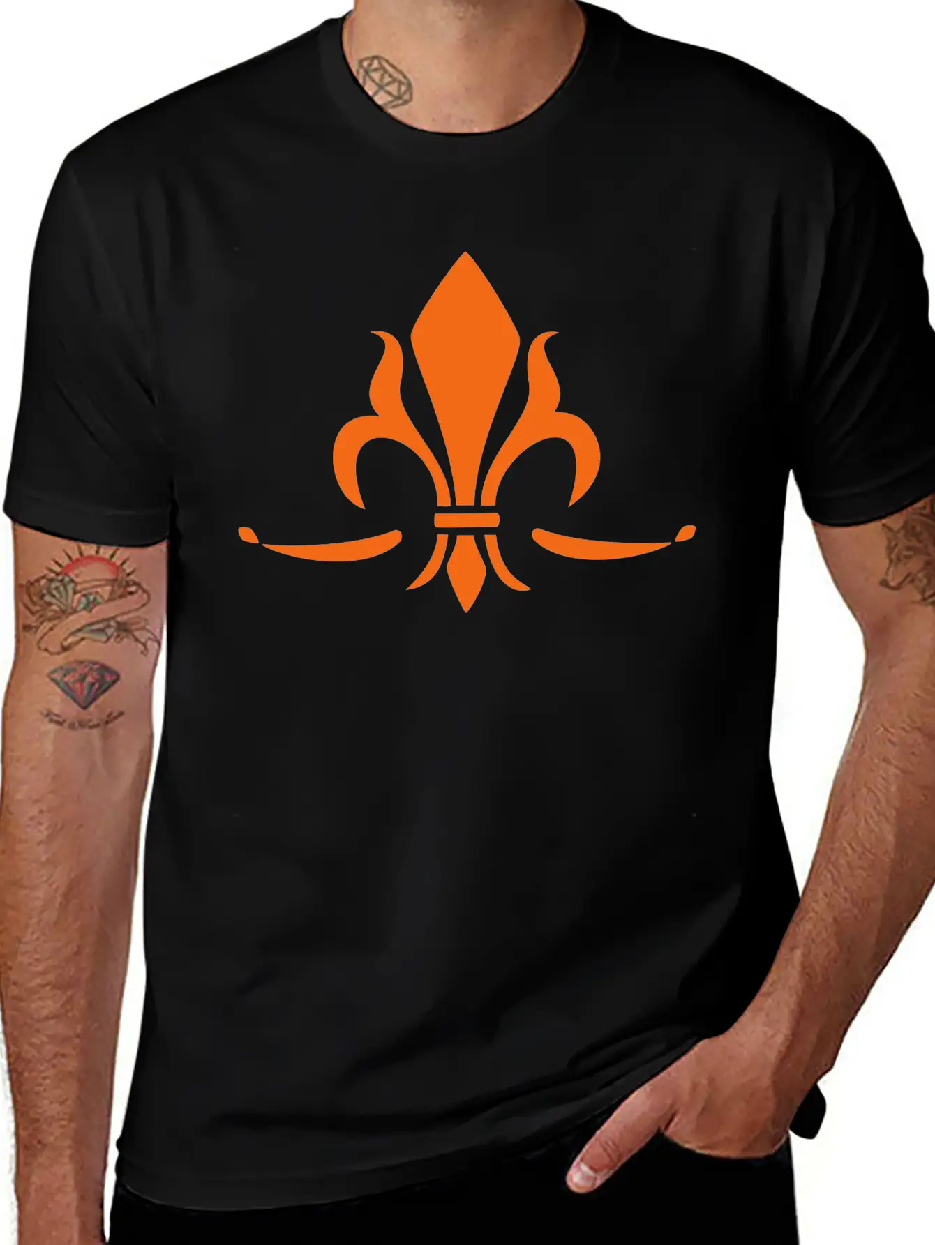 Fleur De Lis, Trinity Symbol Charity, Hope, Faith Timeless Short Sleeve Tee – Comfy And Minimalist Design