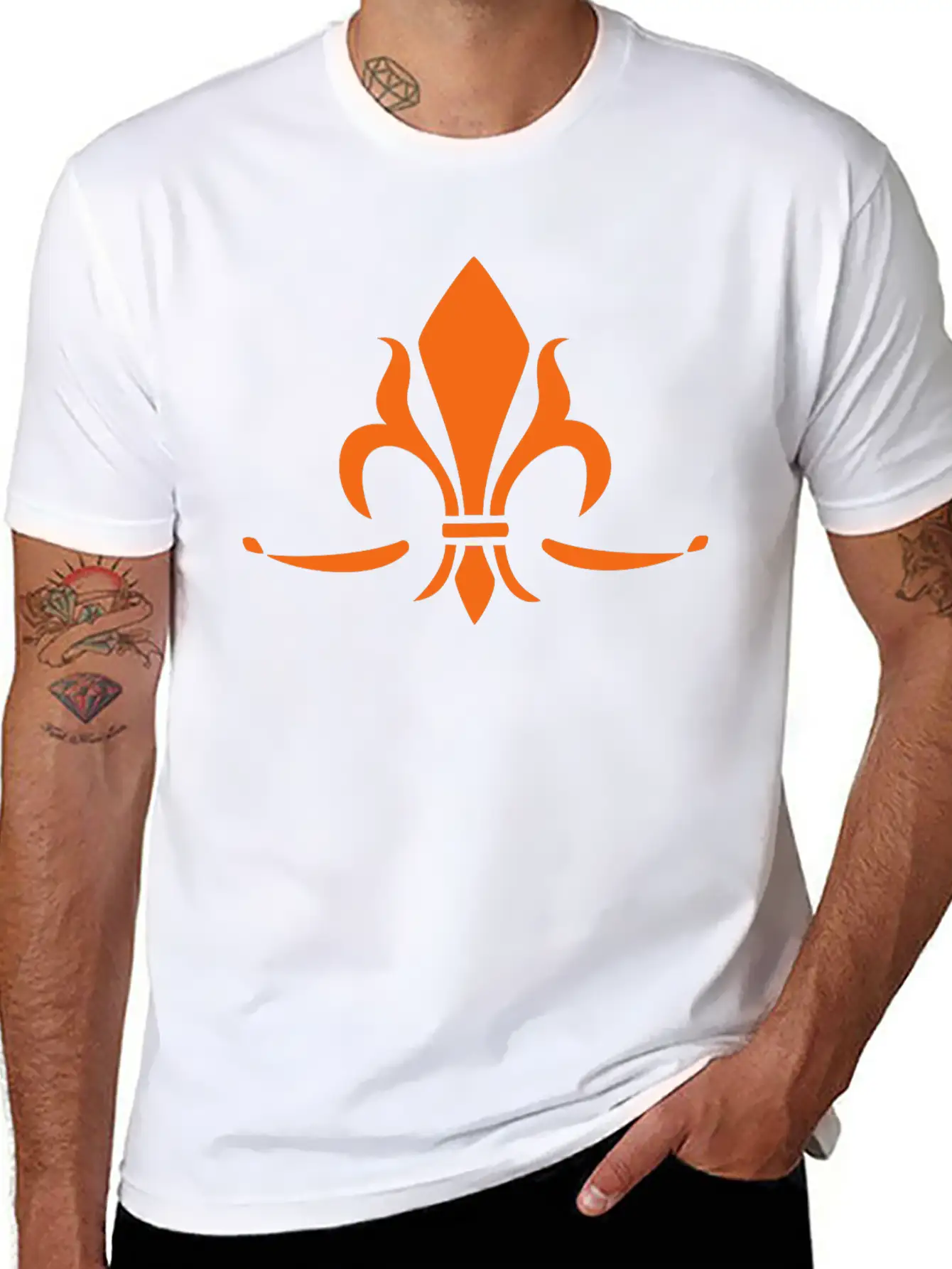 Fleur De Lis, Trinity Symbol Charity, Hope, Faith Timeless Short Sleeve Tee – Comfy And Minimalist Design