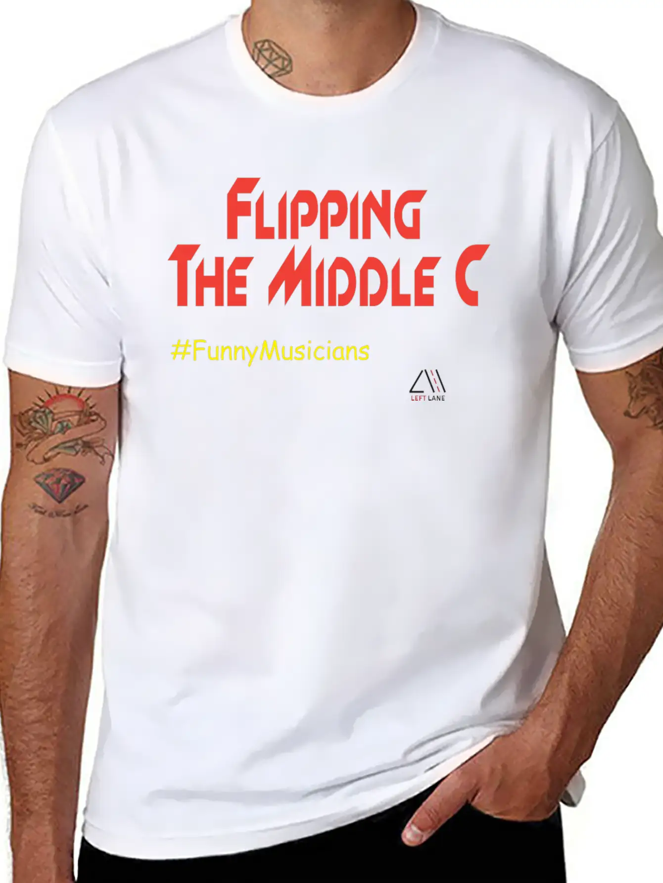 Flipping The Middle C Unisex Short Sleeve Soft Cotton T-Shirt – Casual Everyday Wear
