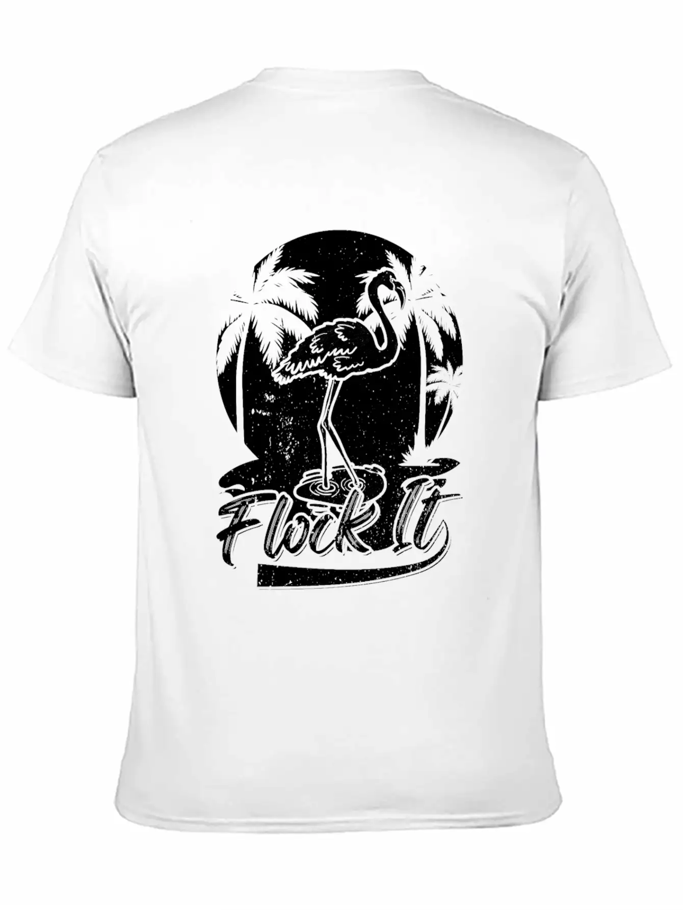 Flock It Flamingo Funny Flamingo Quotes Stylish Everyday T-Shirt – Unisex Basic Cotton Tee