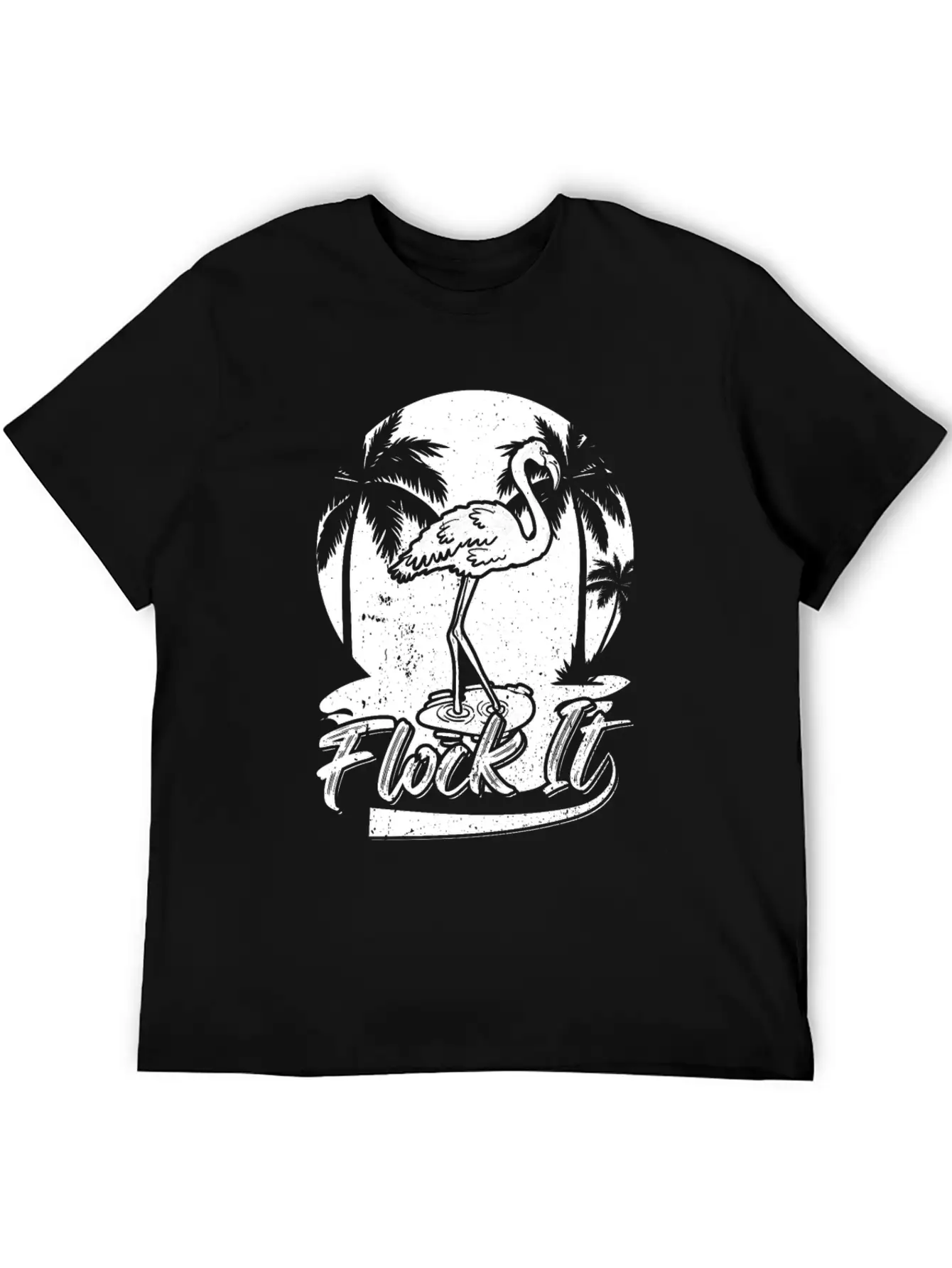 Flock It Flamingo Funny Flamingo Quotes Stylish Everyday T-Shirt – Unisex Basic Cotton Tee