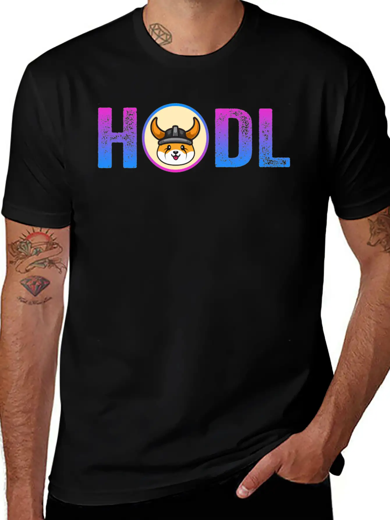 FLOKI HODL Foli Inu Coin Crypto Hodler Timeless Short Sleeve Tee – Comfy And Minimalist Design