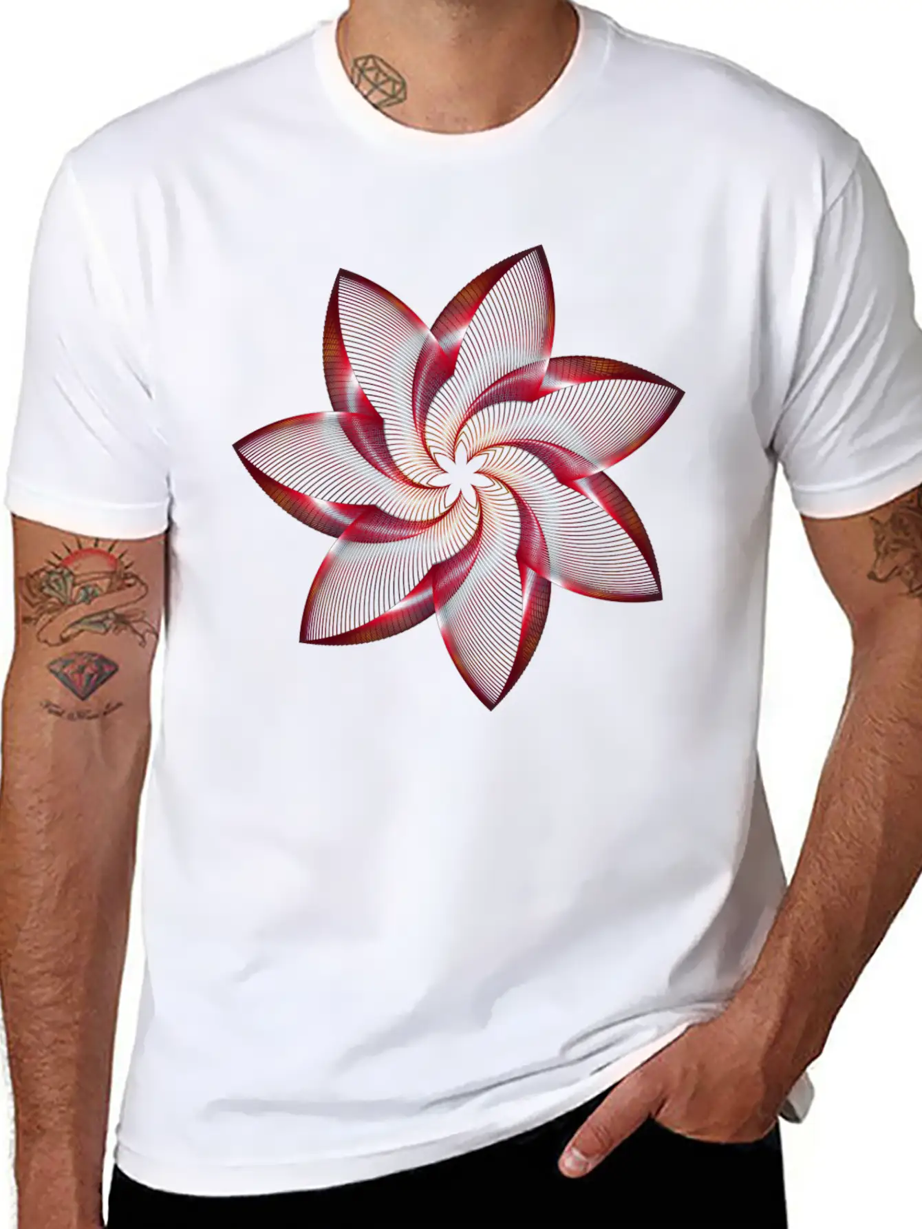 Floral Abstract Stylish Everyday T-Shirt – Unisex Basic Cotton Tee