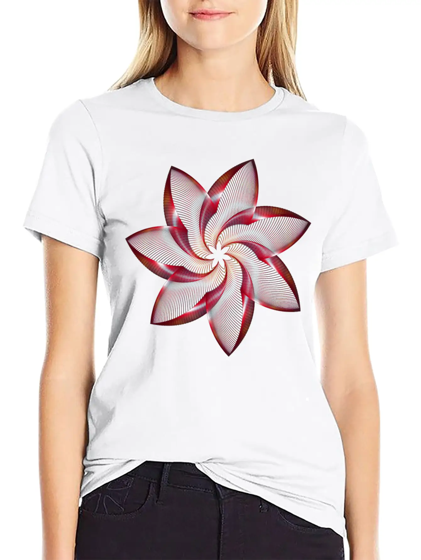 Floral Abstract Stylish Everyday T-Shirt – Unisex Basic Cotton Tee