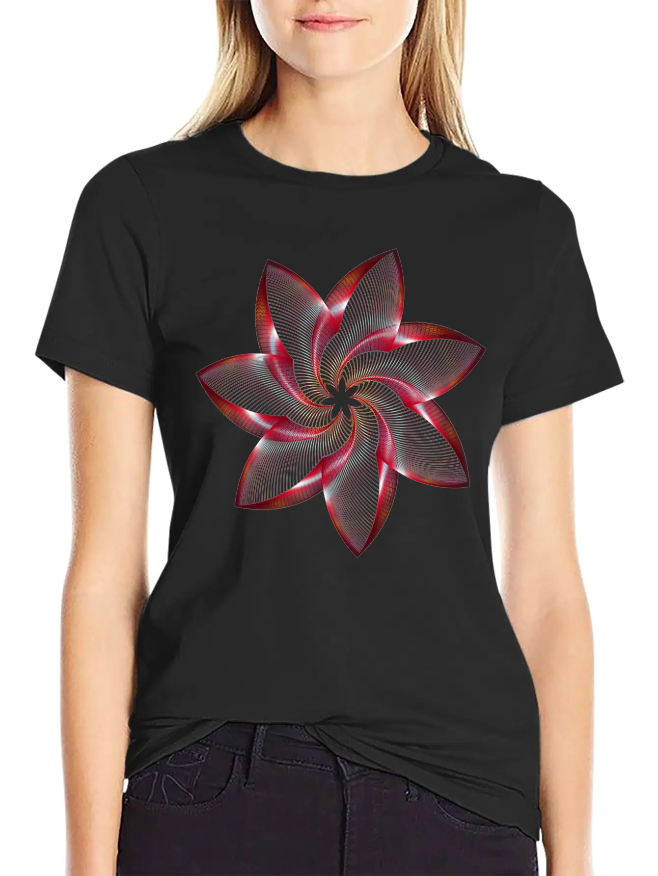 Floral Abstract Stylish Everyday T-Shirt – Unisex Basic Cotton Tee