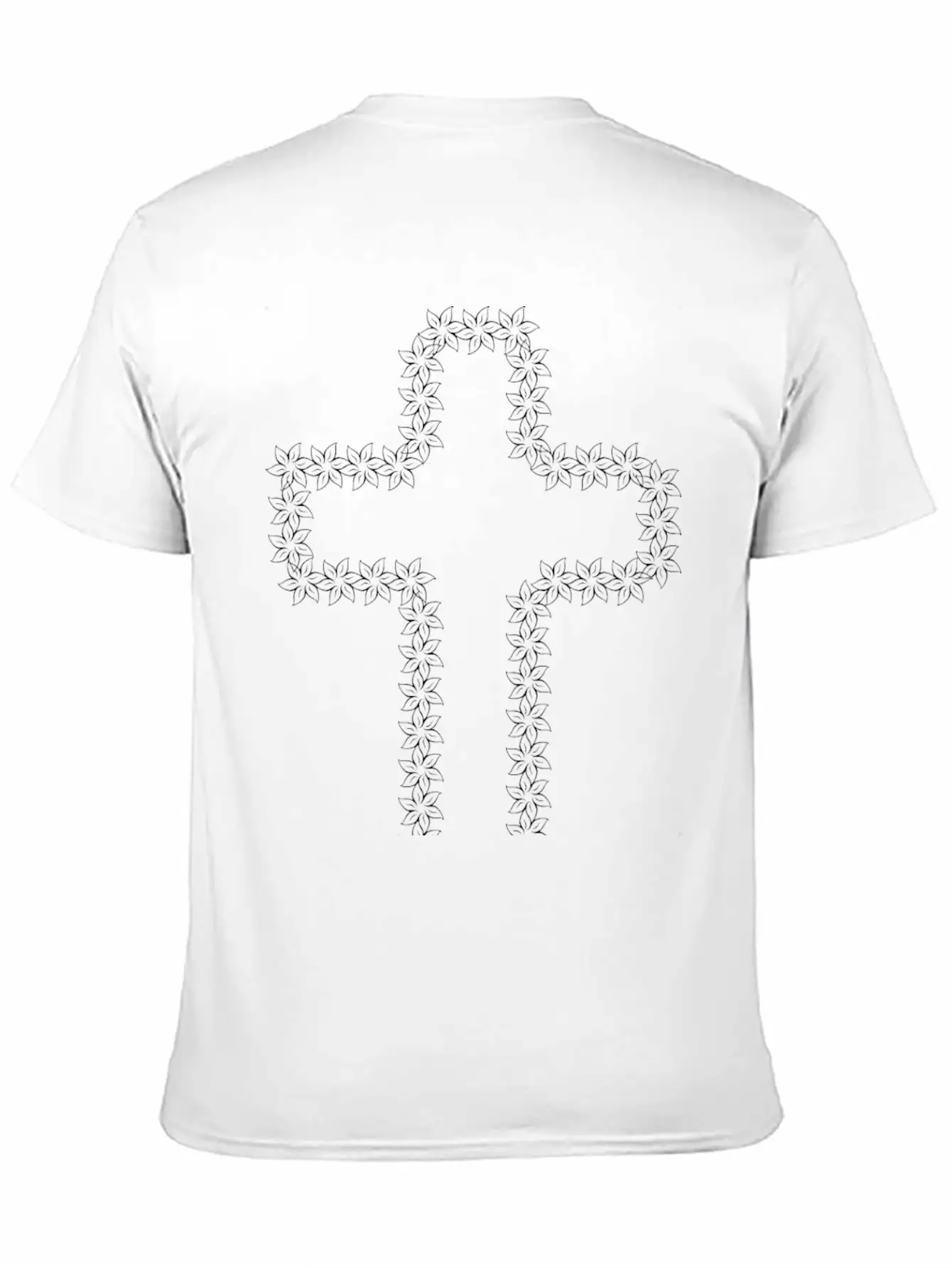 Floral Cross II Timeless Short Sleeve Tee – Comfy And Minimalist Design