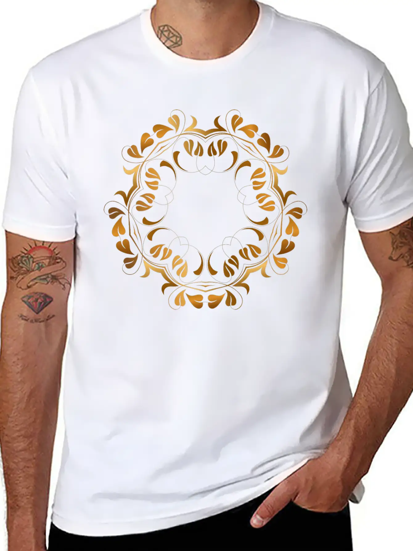 Floral Flourish Frame 16 Essential Unisex Summer Tee – Soft Cotton Casual Fit